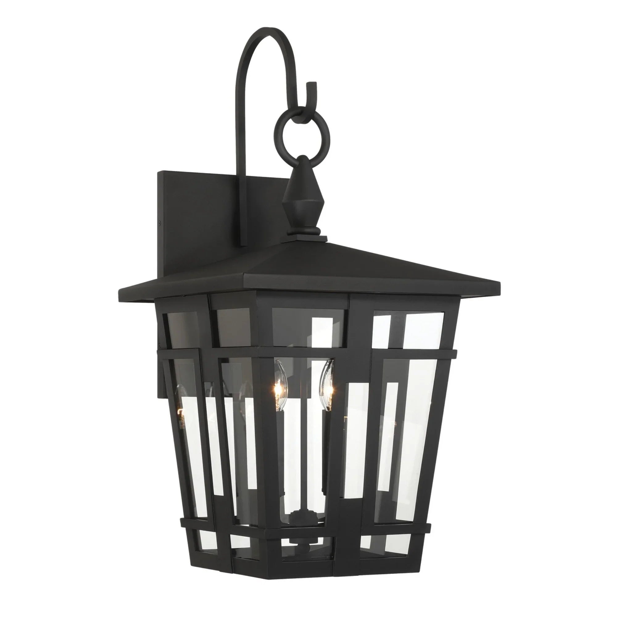 Fieldstone 32" 4-Light Outdoor Wall Sconce, Sand Coal Finish - Bees Lighting