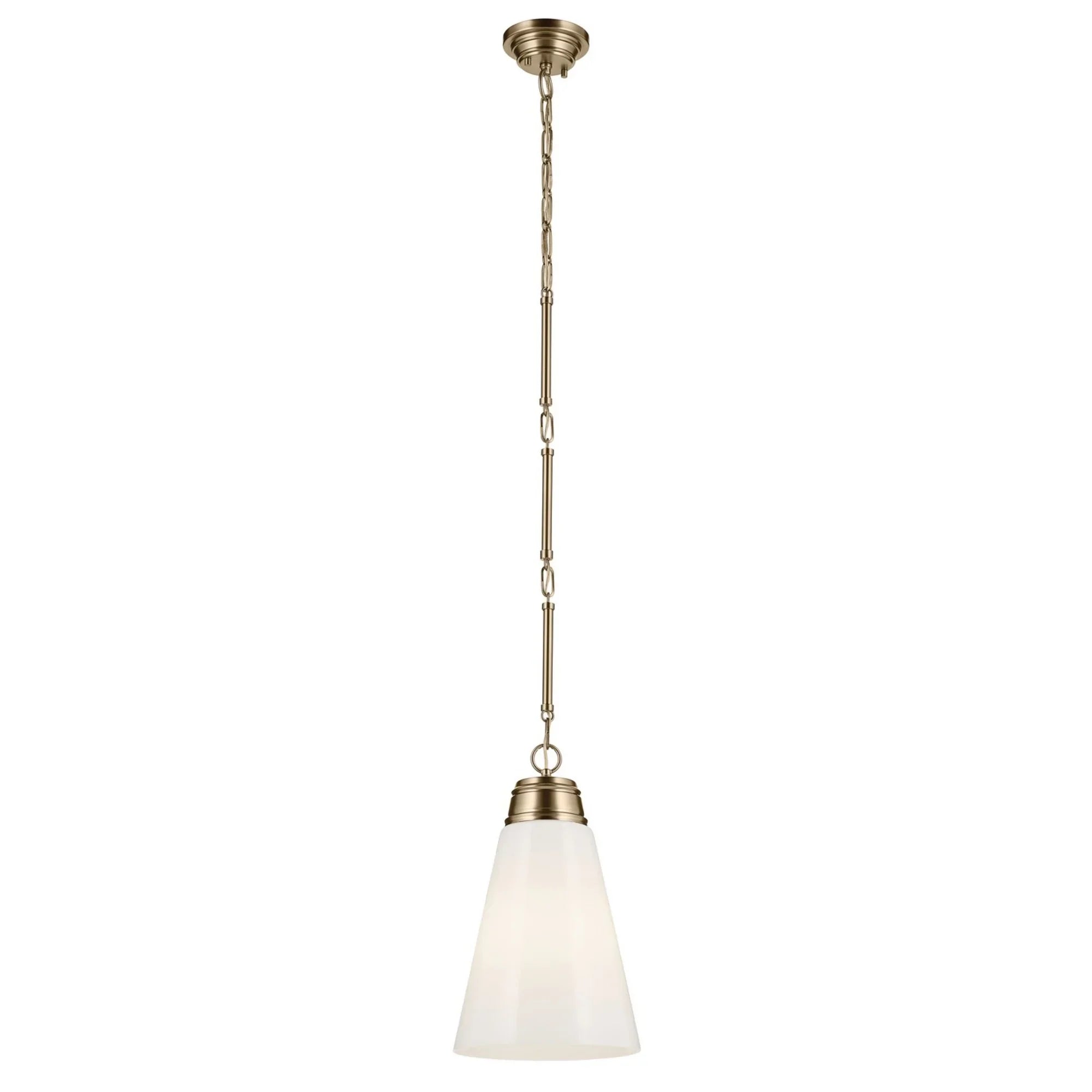 Marsailli 12" Pendant, Champagne Bronze Finish, Opal Glass - Bees Lighting