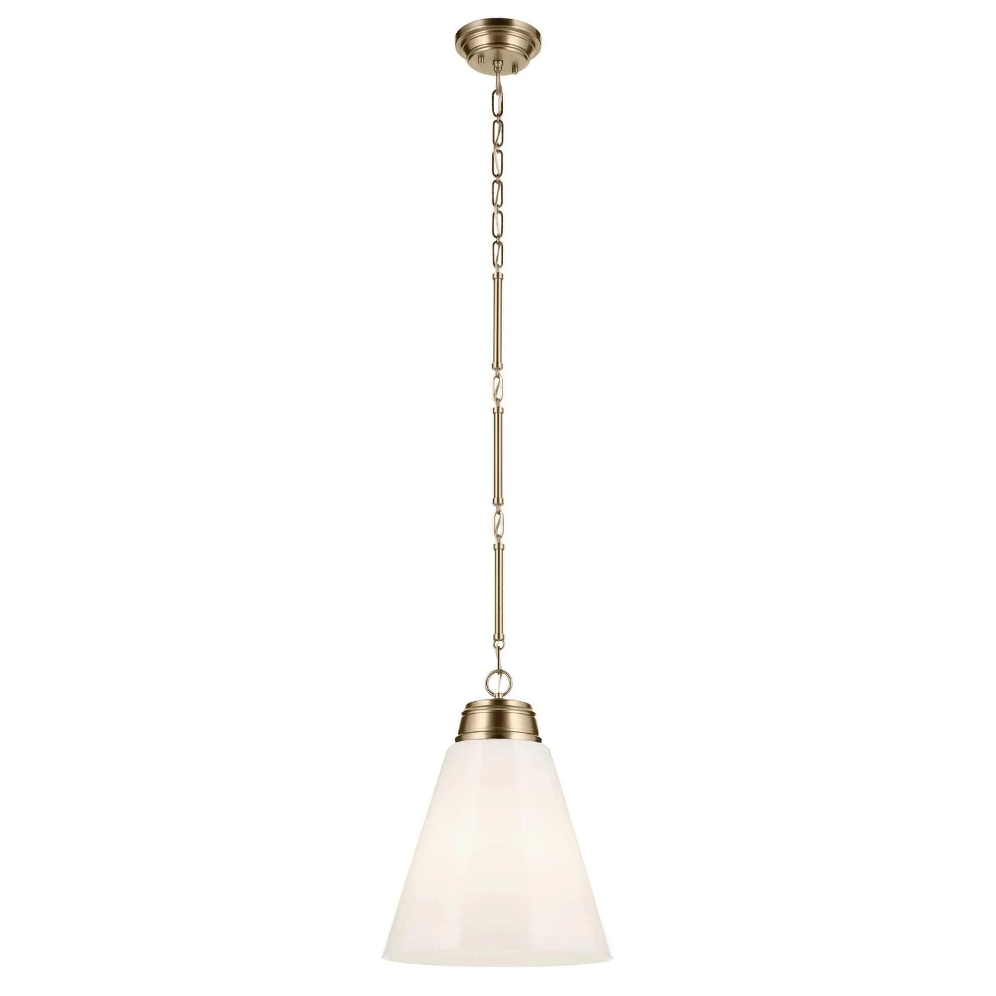 Marsailli 16" Pendant, Champagne Bronze Finish, Opal Glass - Bees Lighting