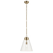 Marsailli 16" Pendant, Champagne Bronze Finish, Clear Glass - Bees Lighting