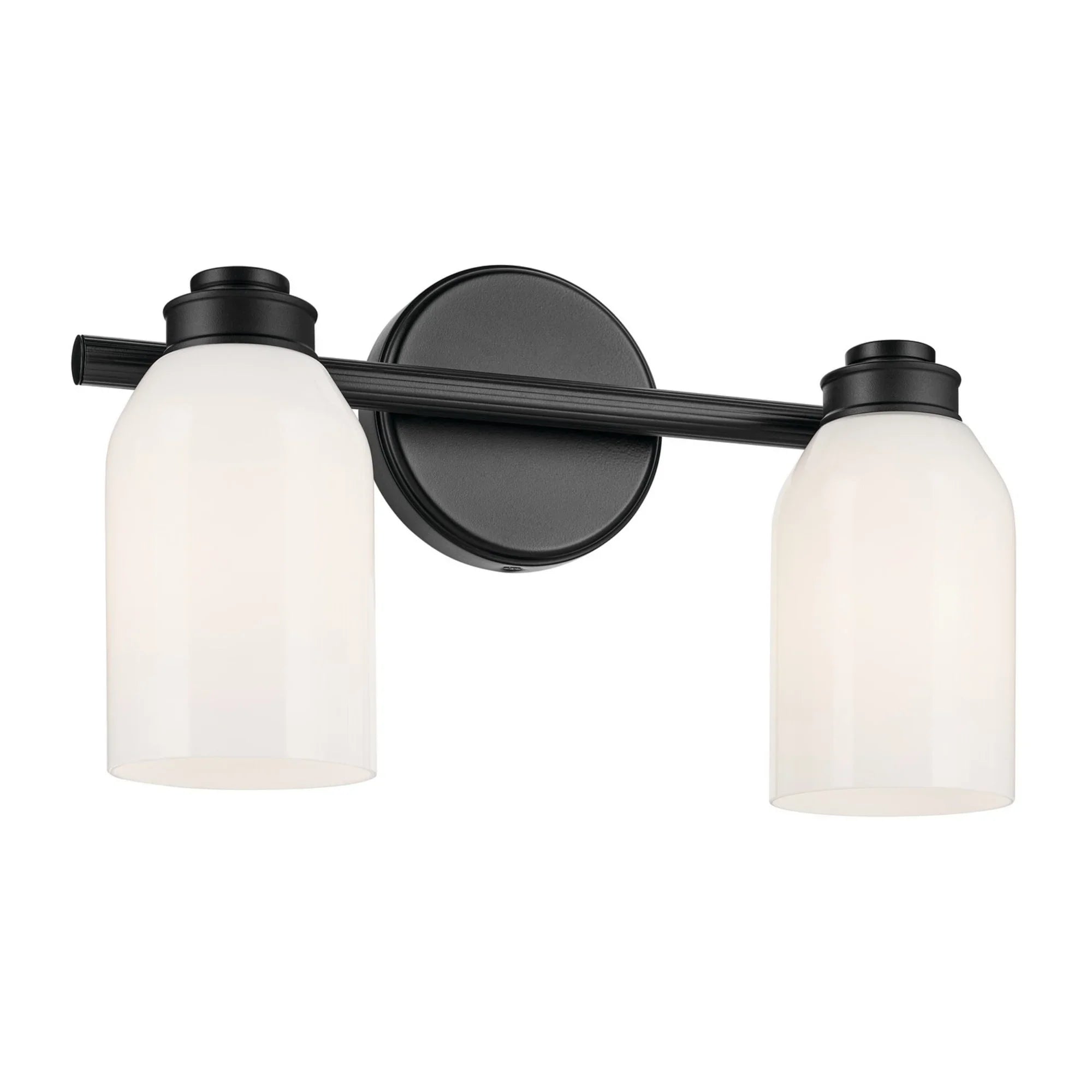Shae 15" 2-Light Bath Vanity Light, Black Finish - Bees Lighting