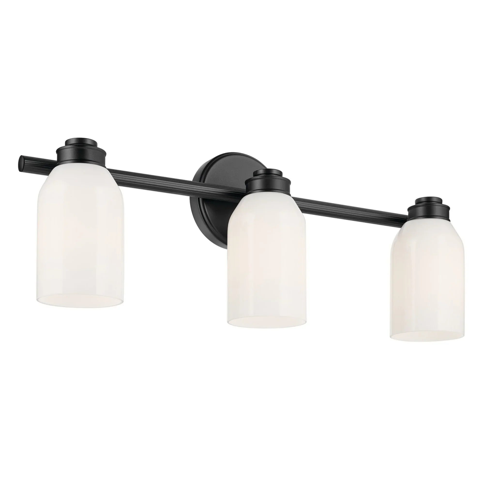 Shae 24" 3-Light Bath Vanity Light, Black Finish - Bees Lighting