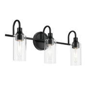 Kavi 23" 3-Light Bath Vanity Light, Black Finish - Bees Lighting