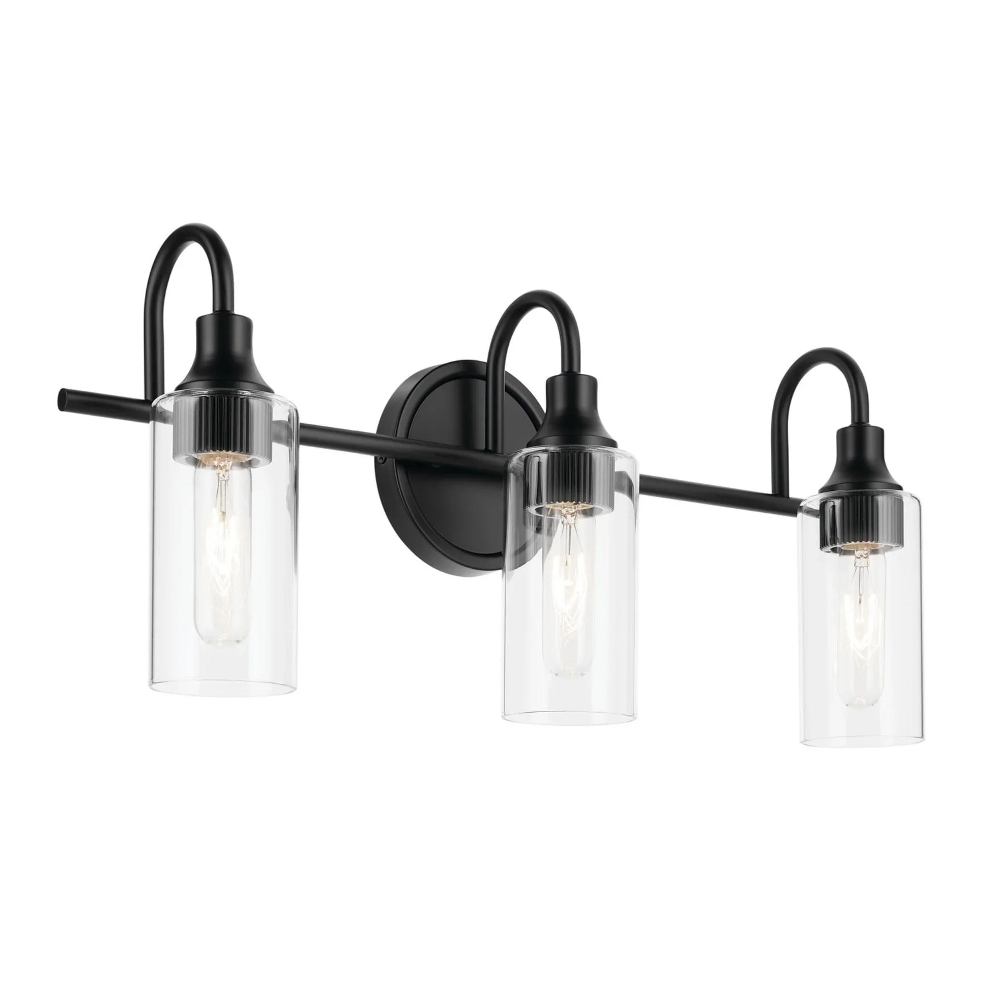 Kavi 23" 3-Light Bath Vanity Light, Black Finish - Bees Lighting