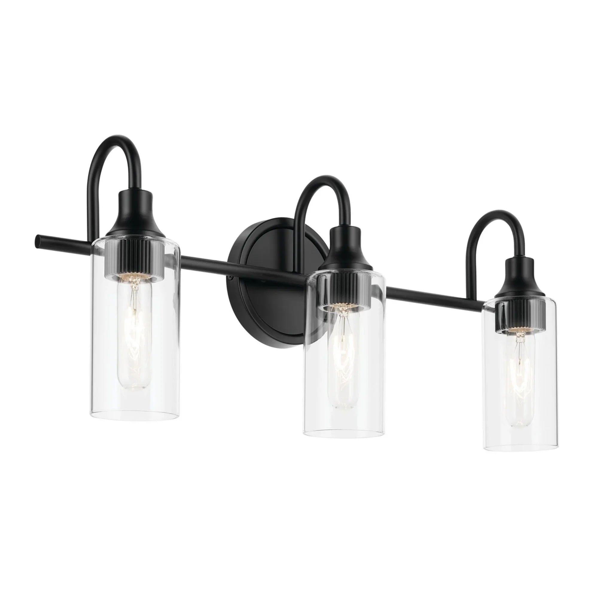 Kavi 23" 3-Light Bath Vanity Light, Black Finish - Bees Lighting