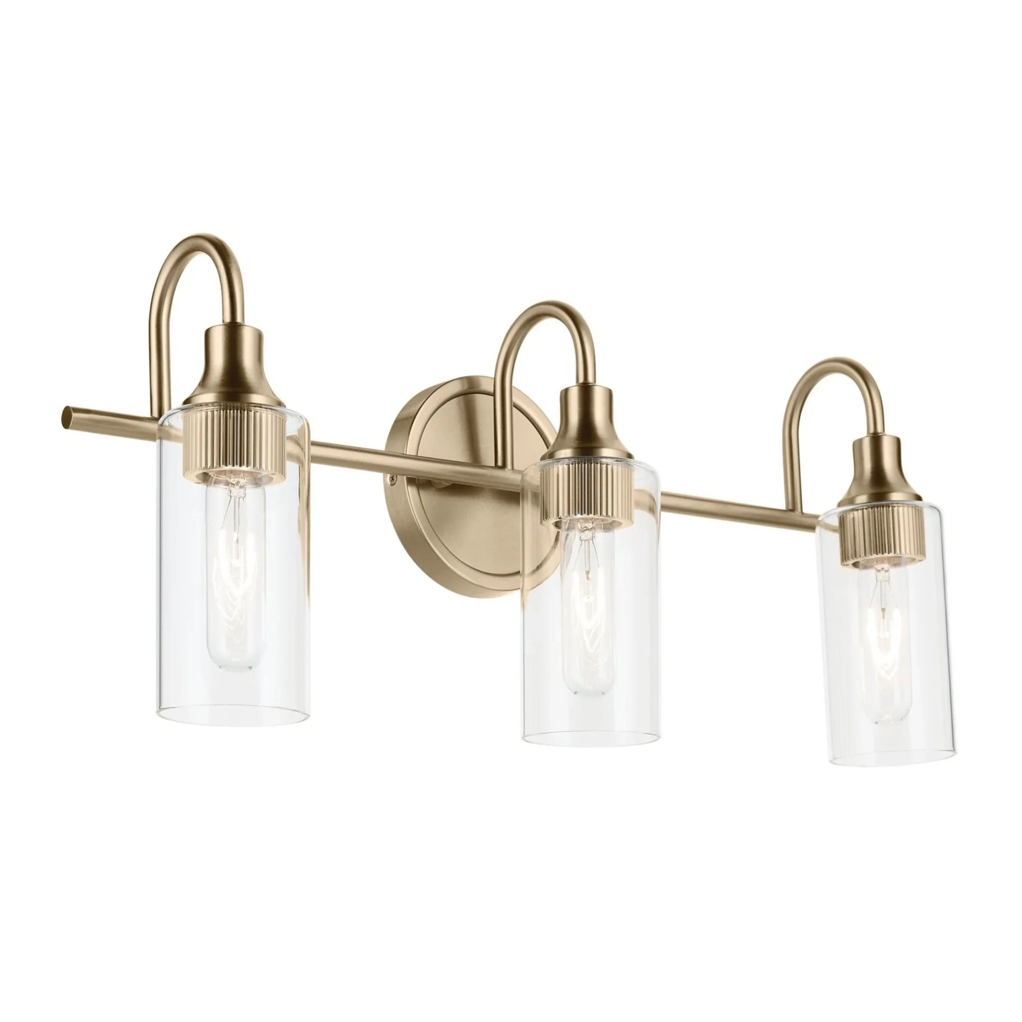 Kavi 23" 3-Light Bath Vanity Light, Champagne Bronze Finish - Bees Lighting