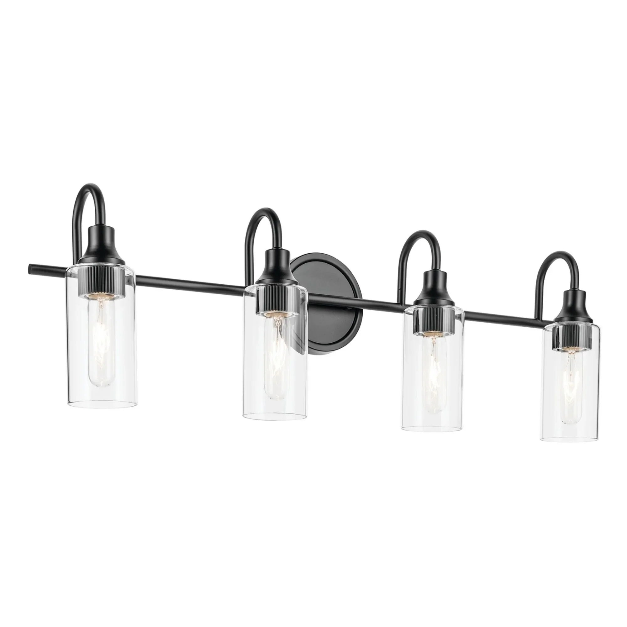 Kavi 32" 4-Light Bath Vanity Light, Black Finish - Bees Lighting