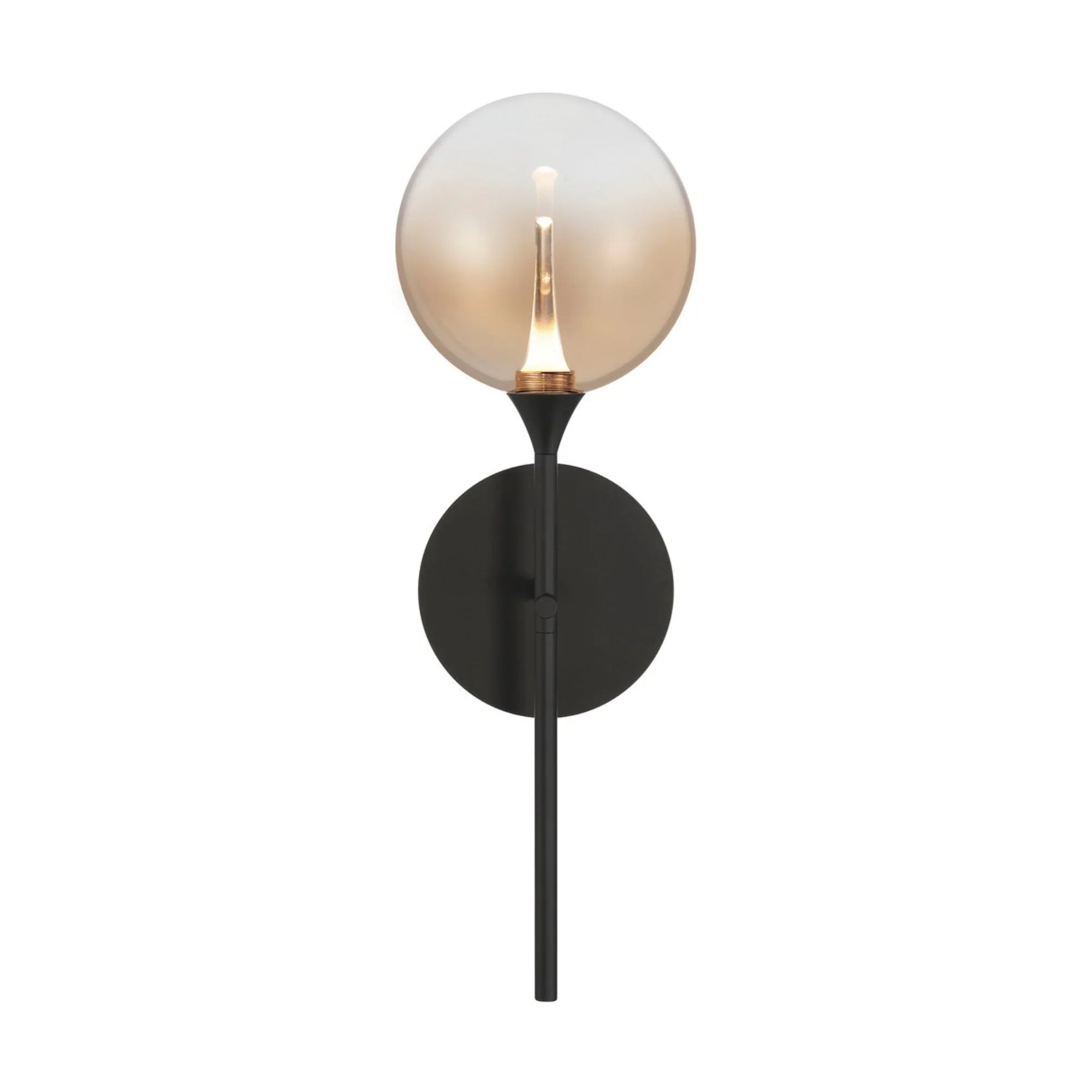Iissa 19" LED Wall Sconce, Black Finish with Clear Glass - Bees Lighting