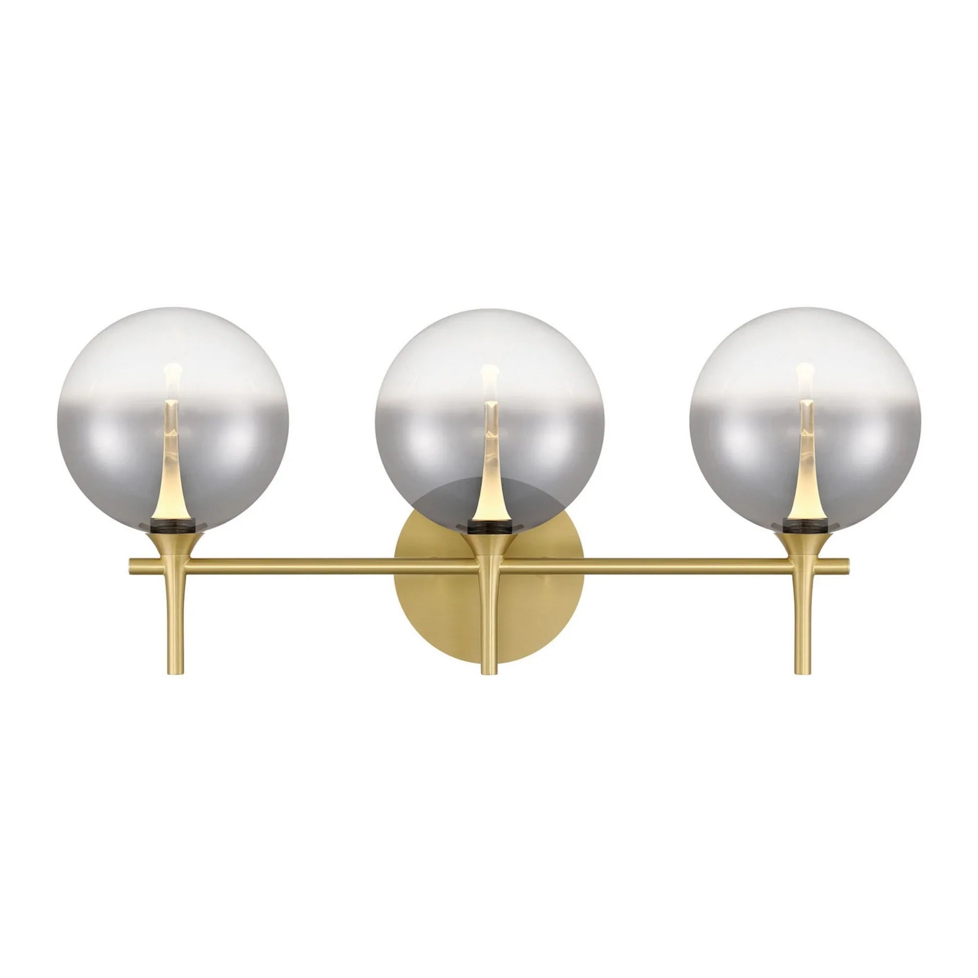 Iissa 3-Light 24" LED Vanity, Gold Finish with Smoked Glass - Bees Lighting