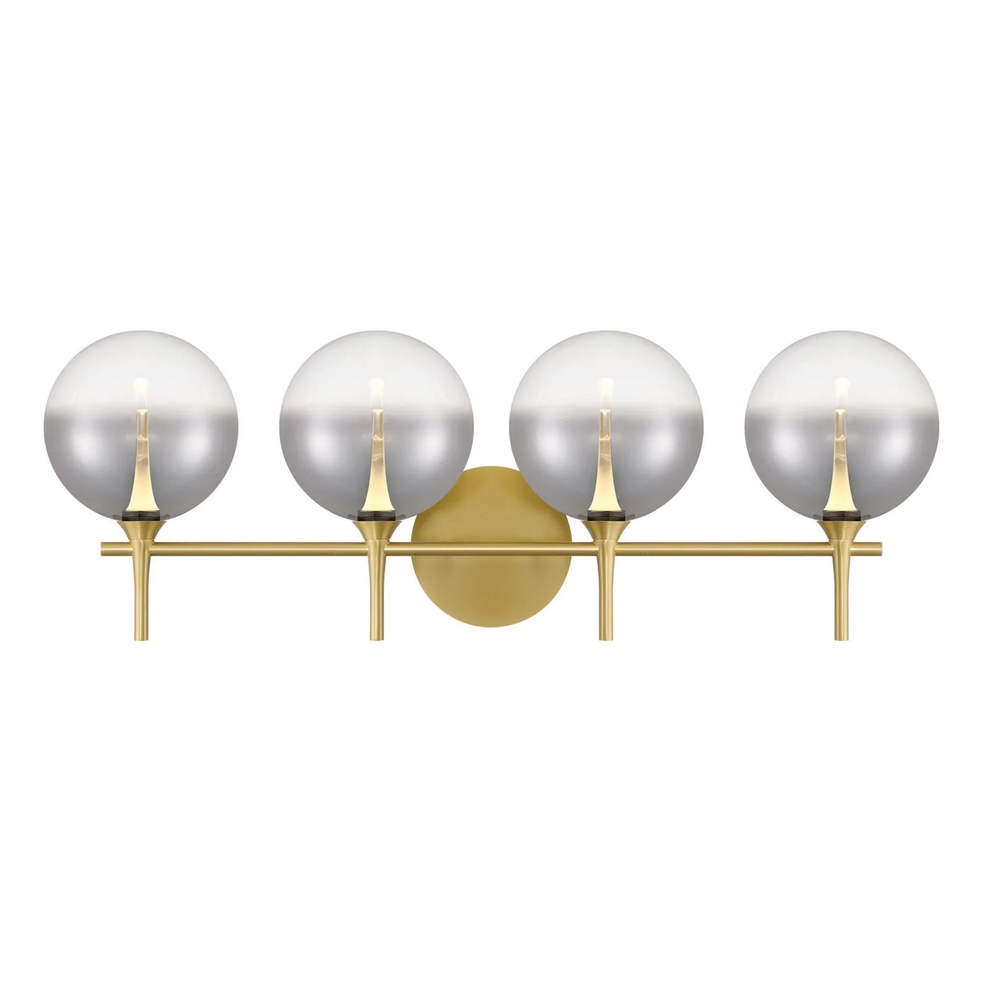 Iissa 4-Light 30" LED Vanity, Gold Finish with Smoked Glass - Bees Lighting