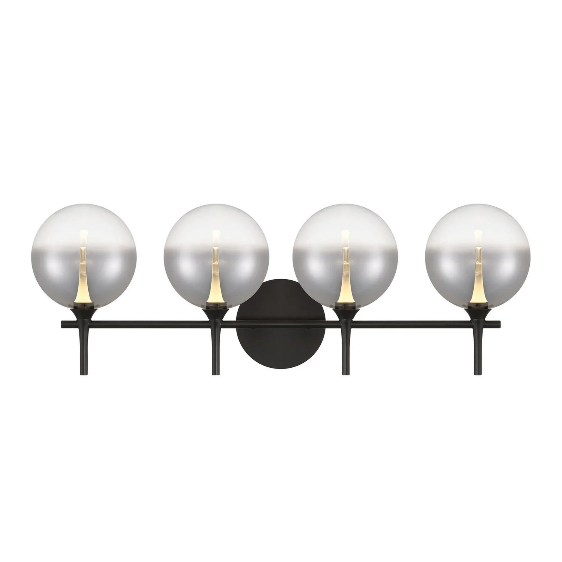 Iissa 4-Light 30" LED Vanity, Black Finish with Smoked Glass - Bees Lighting