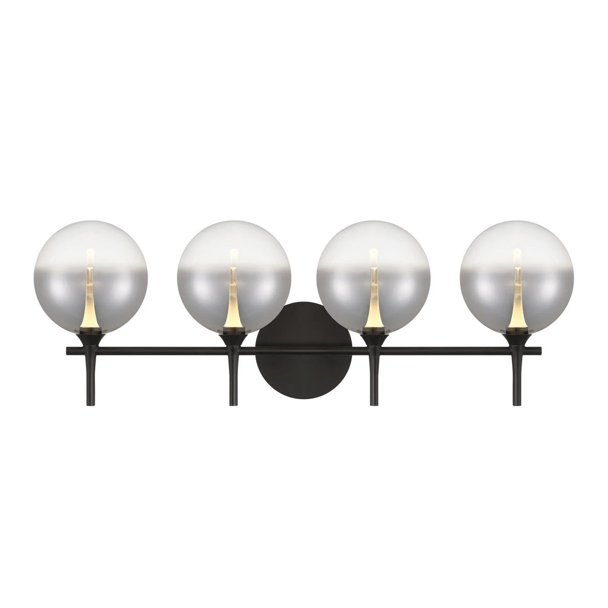 Iissa 4-Light 30" LED Vanity, Black Finish with Smoked Glass - Bees Lighting