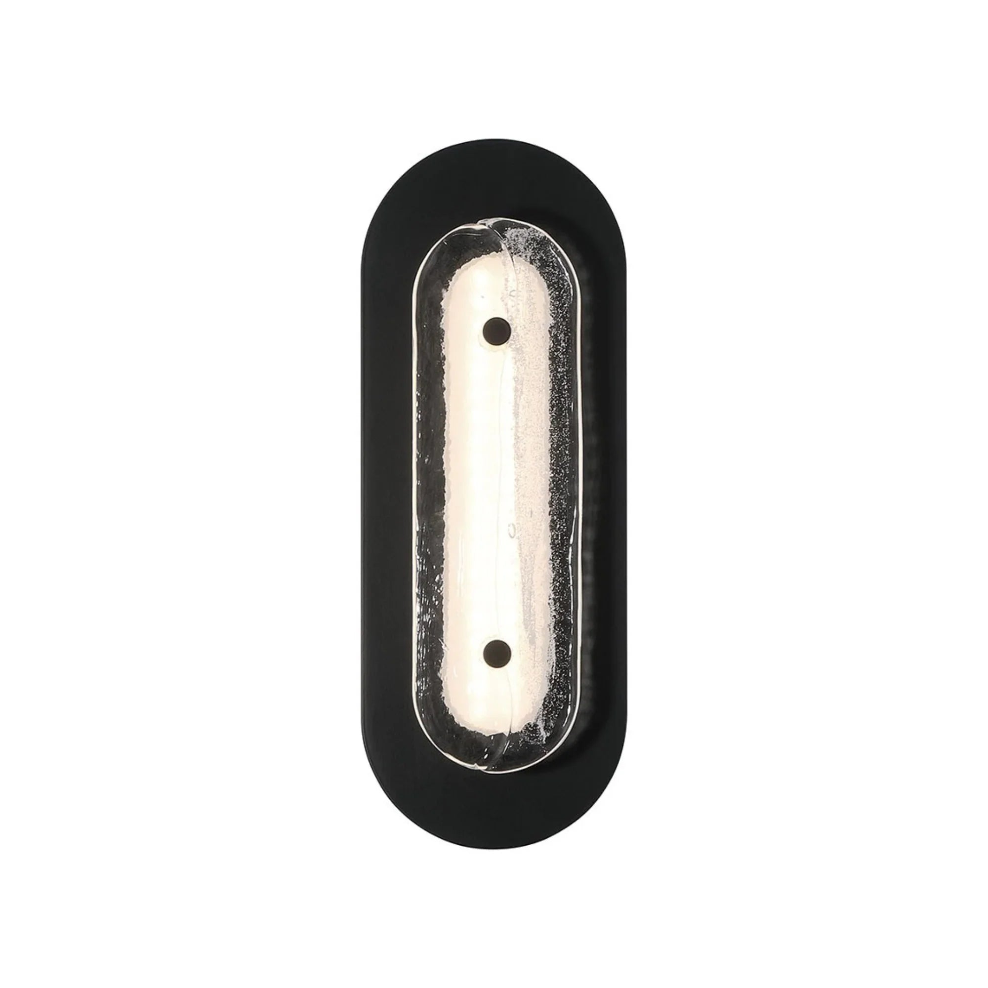 Tramore 16" LED Outdoor Wall Sconce, Black Finish with Silver Glass - Bees Lighting