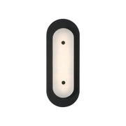 Tramore 16" LED Outdoor Wall Sconce, Black Finish with Alabaster Glass - Bees Lighting