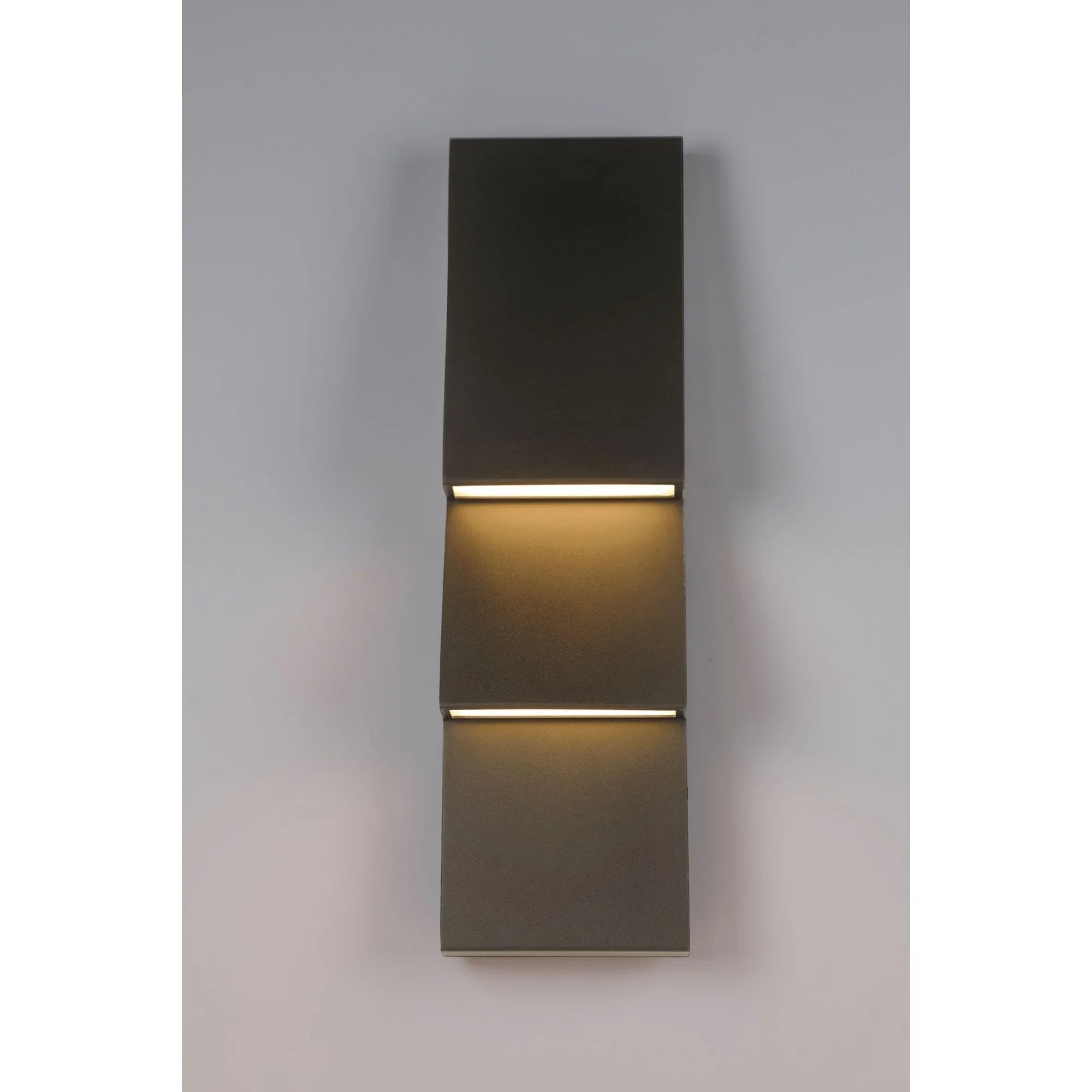 Nanton 2-Light 19" LED Outdoor Wall Sconce, Bronze Finish - Bees Lighting