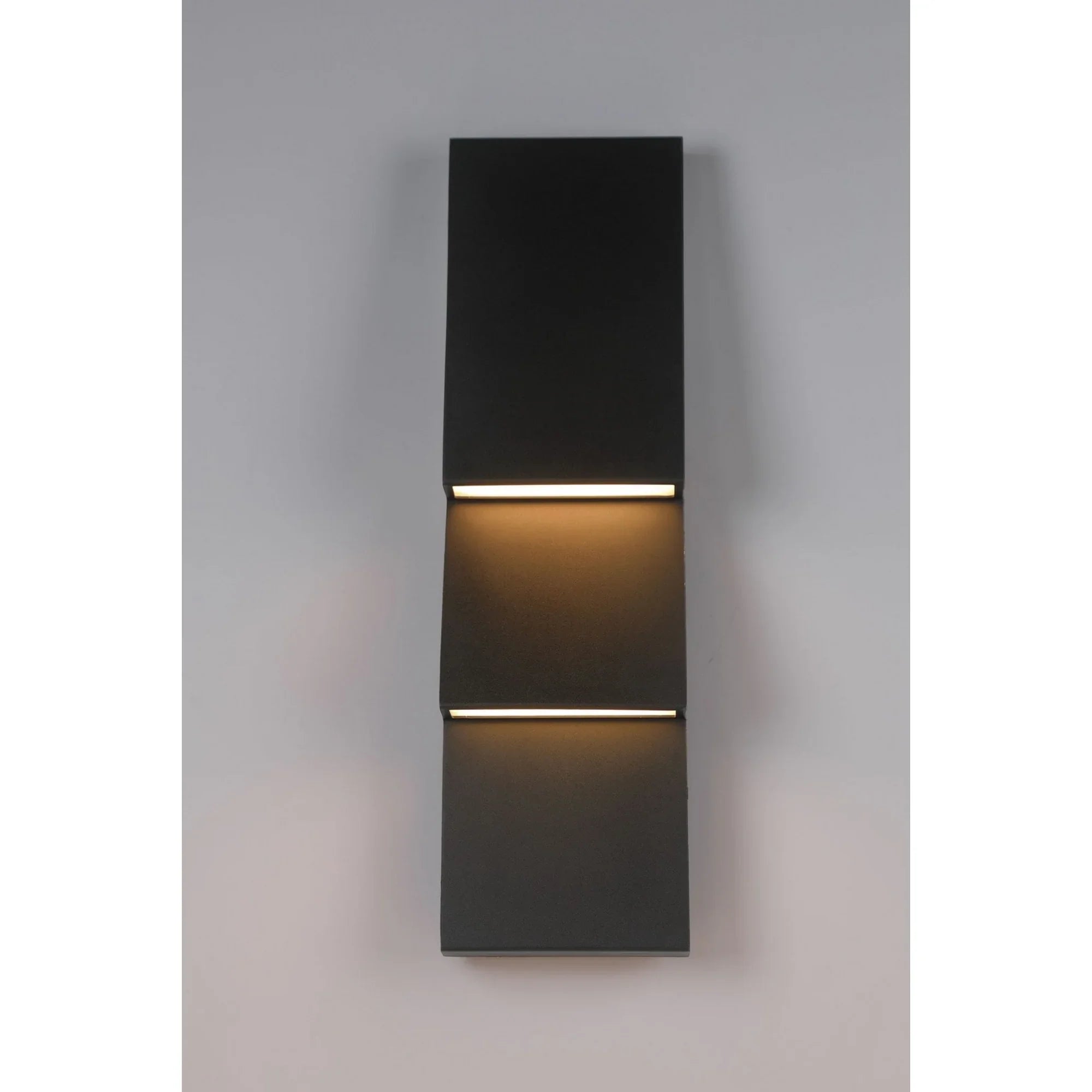 Nanton 2-Light 19" LED Outdoor Wall Sconce, Black Finish - Bees Lighting