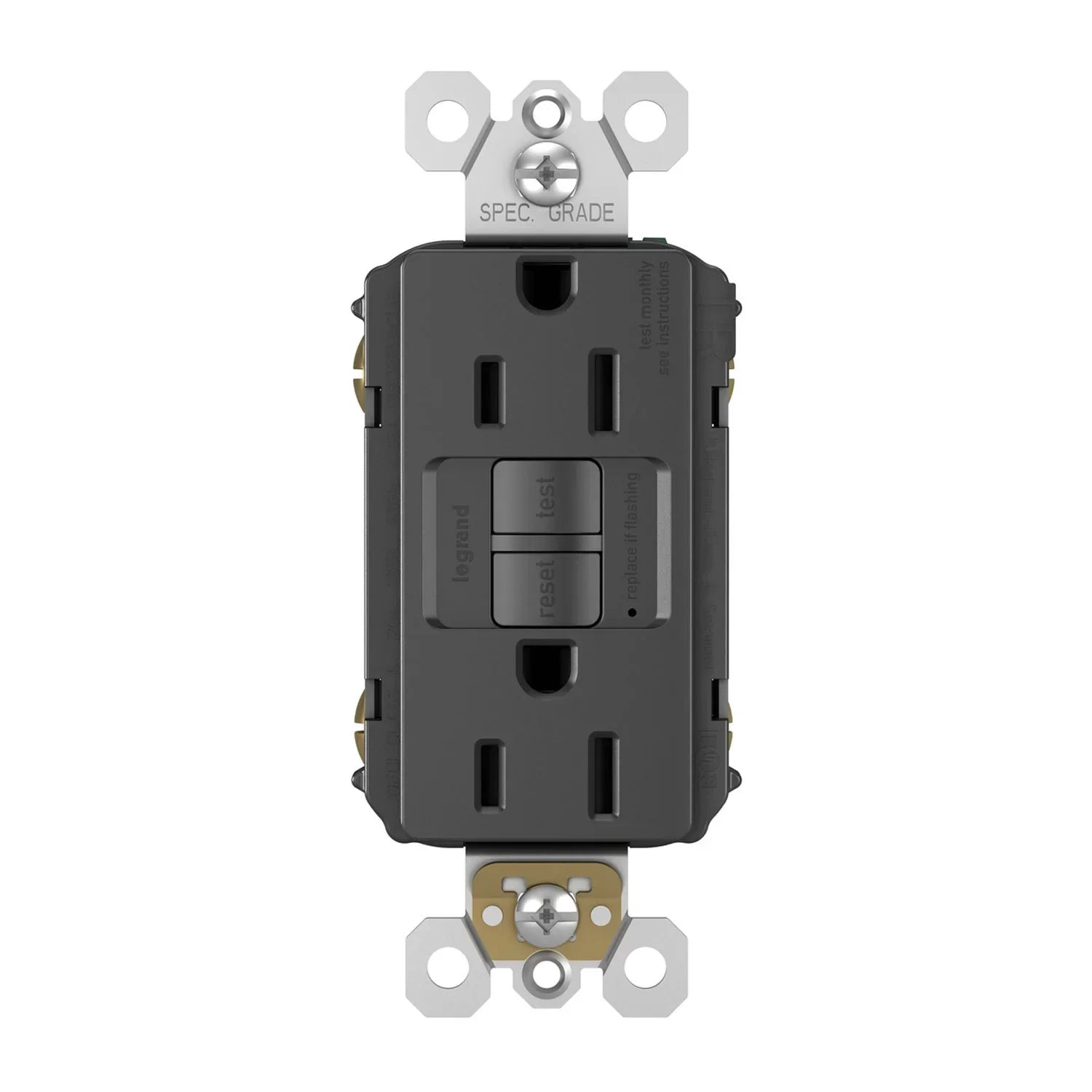 radiant Tamper-Resistant 15A Duplex Self-Test GFCI Receptacle - Bees Lighting
