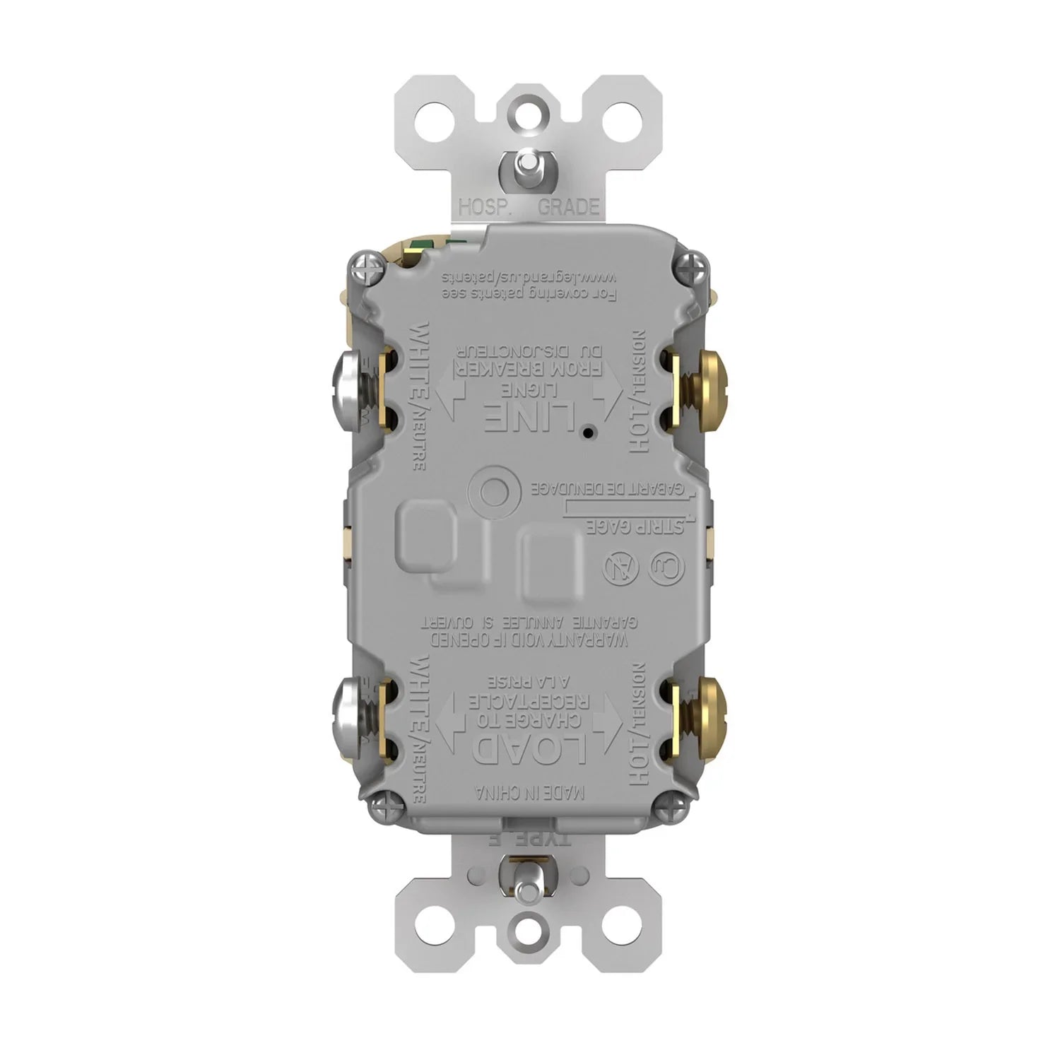 radiant Tamper-Resistant 15A Duplex Self-Test GFCI Receptacle, Black - Bees Lighting