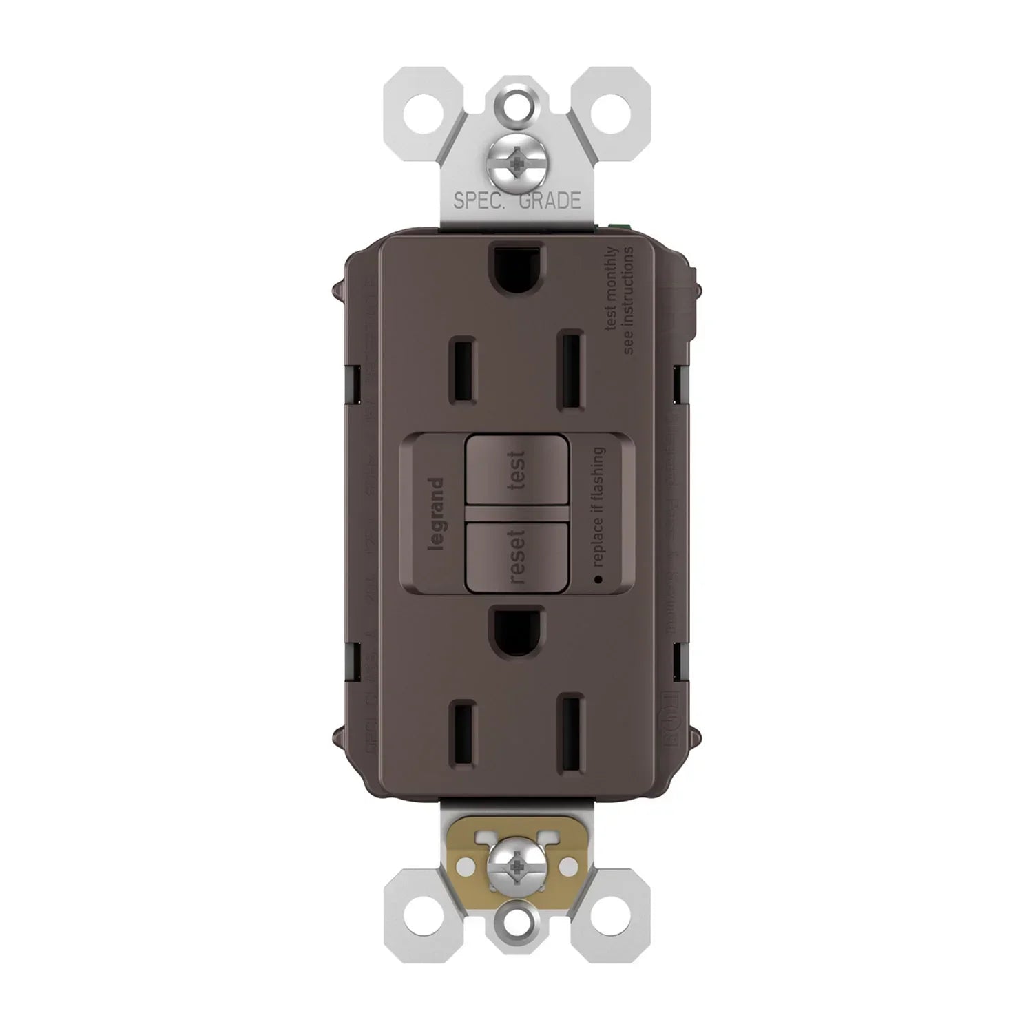 radiant Tamper-Resistant 15A Duplex Self-Test GFCI Receptacle - Bees Lighting