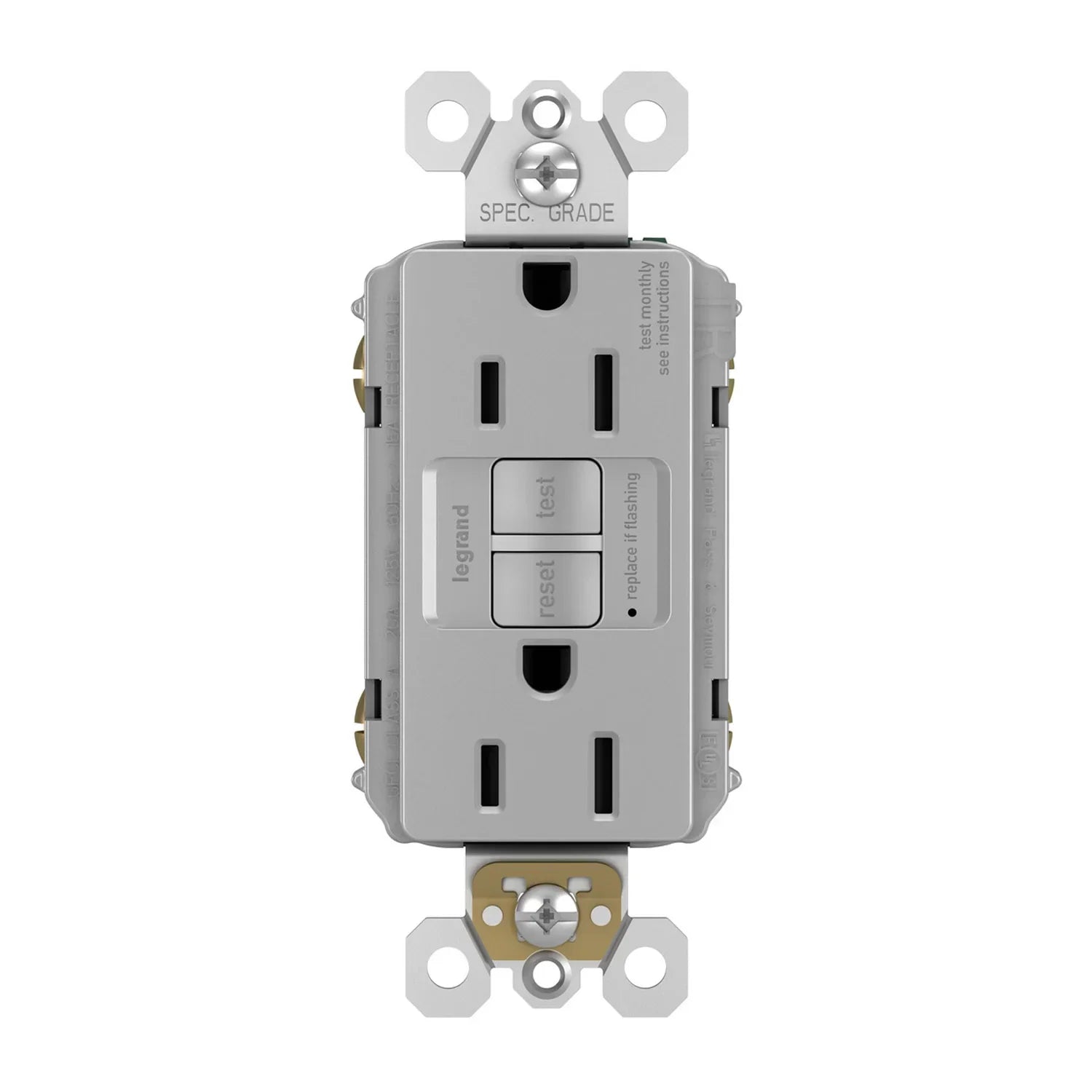 radiant Tamper-Resistant 15A Duplex Self-Test GFCI Receptacle - Bees Lighting
