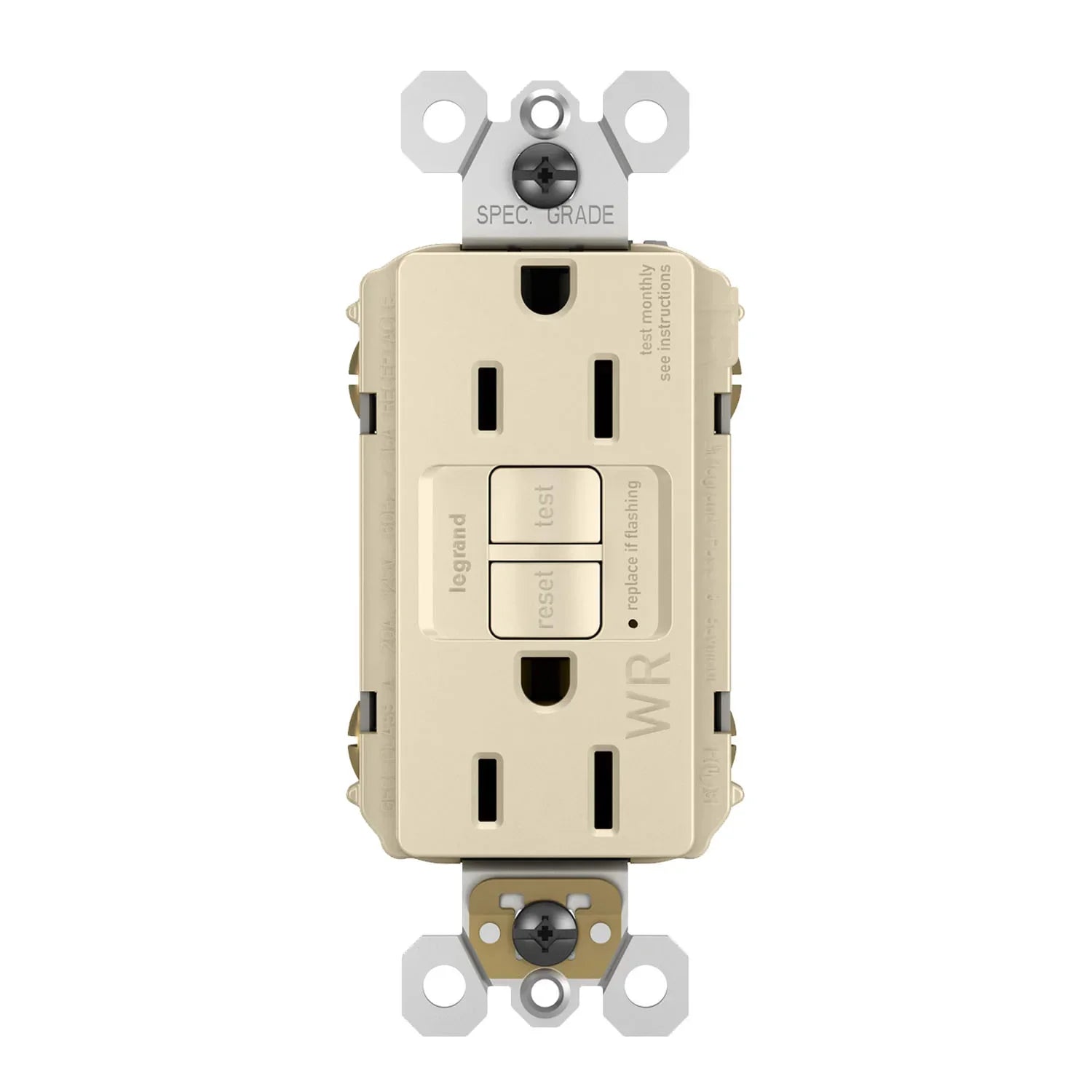 radiant Tamper-Resistant Weather-Resistant 15A Self-Test GFCI Receptacle - Bees Lighting