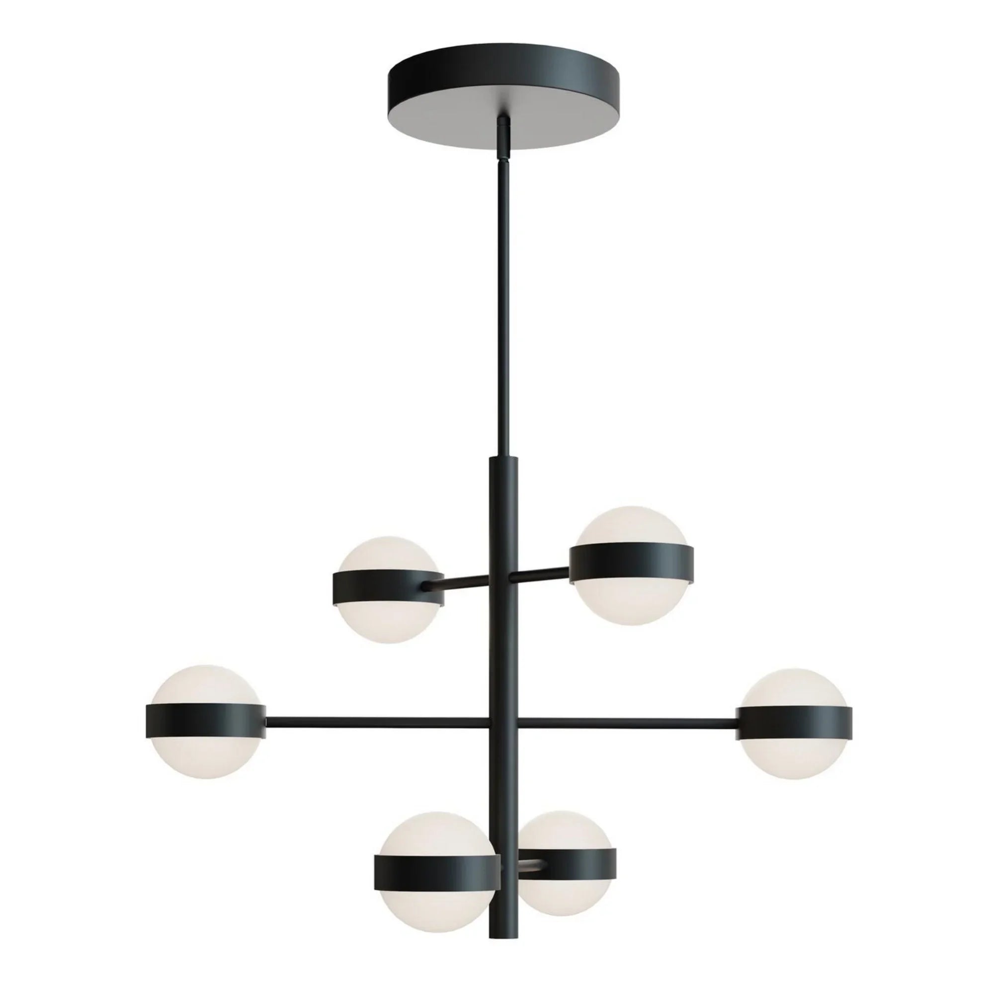 Verona 30" 6-Light LED Pendant, Black Finish - Bees Lighting