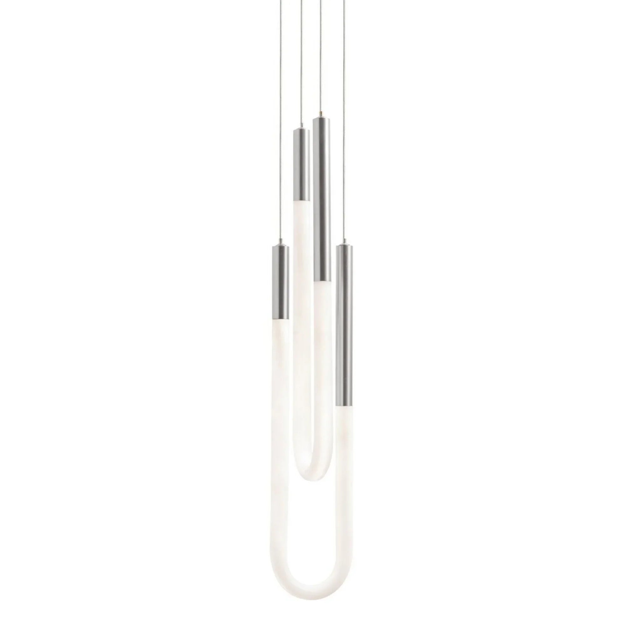 Adel 16" Double LED Pendant, Satin Nickel Finish - Bees Lighting