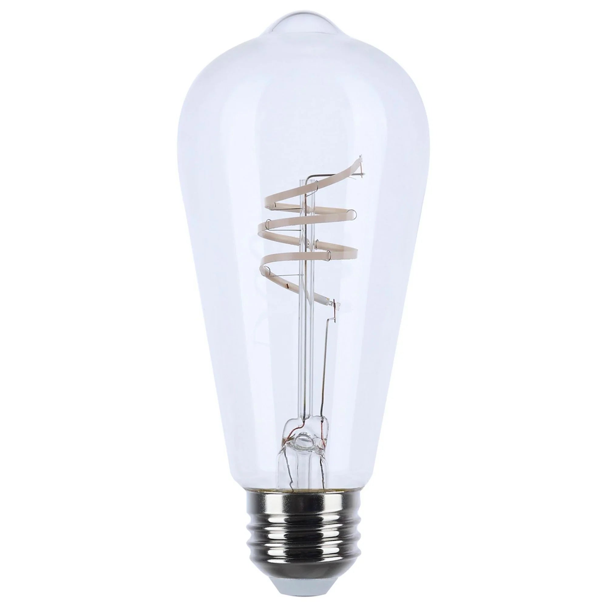 Reminiscent Gray Coil Filament ST19 LED Bulb, 6 Watts, 500 Lumens, 2700K, E26 Medium Base - Bees Lighting