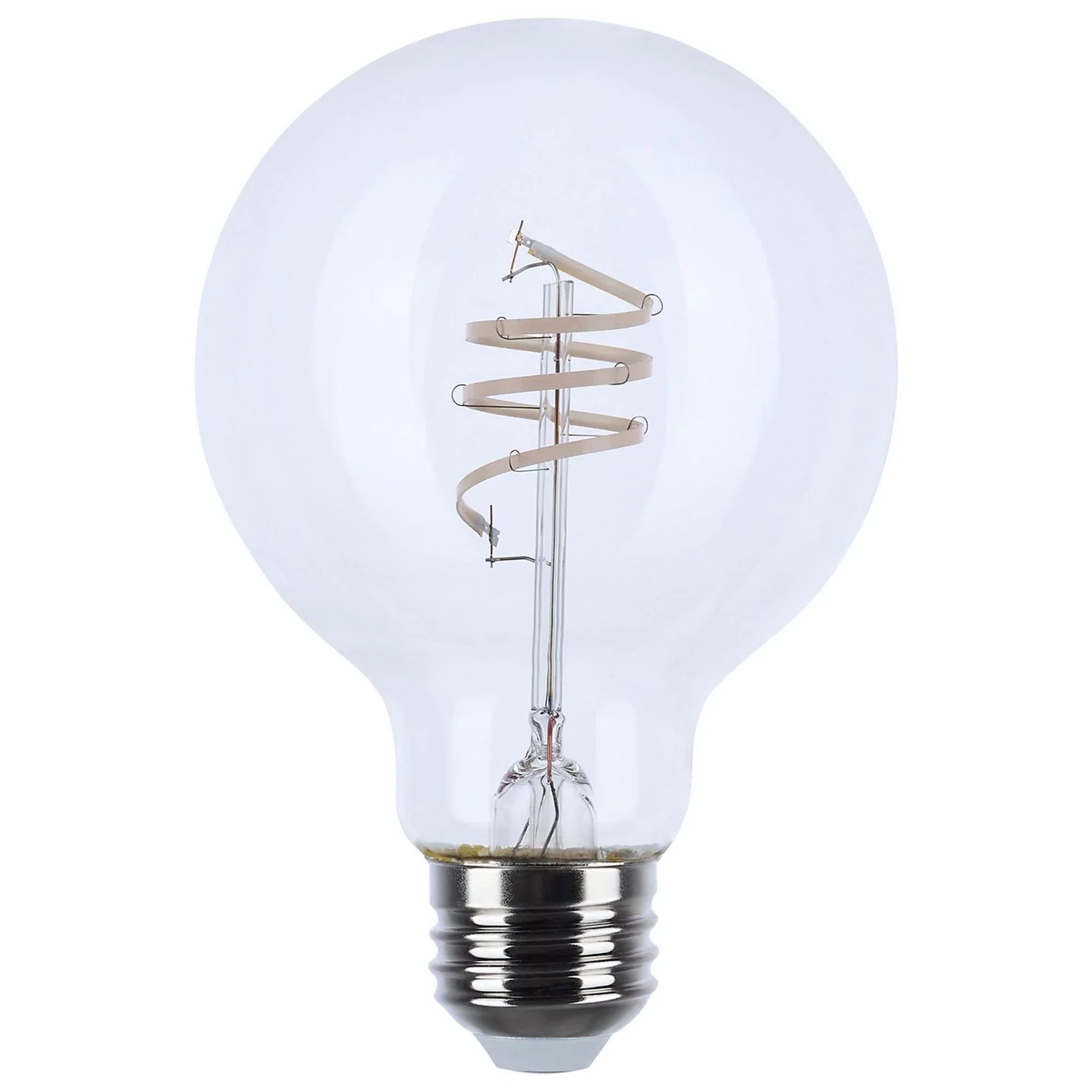 Reminiscent Gray Coil Filament G25 LED Bulb, 6 Watts, 500 Lumens, 2700K, E26 Medium Base - Bees Lighting