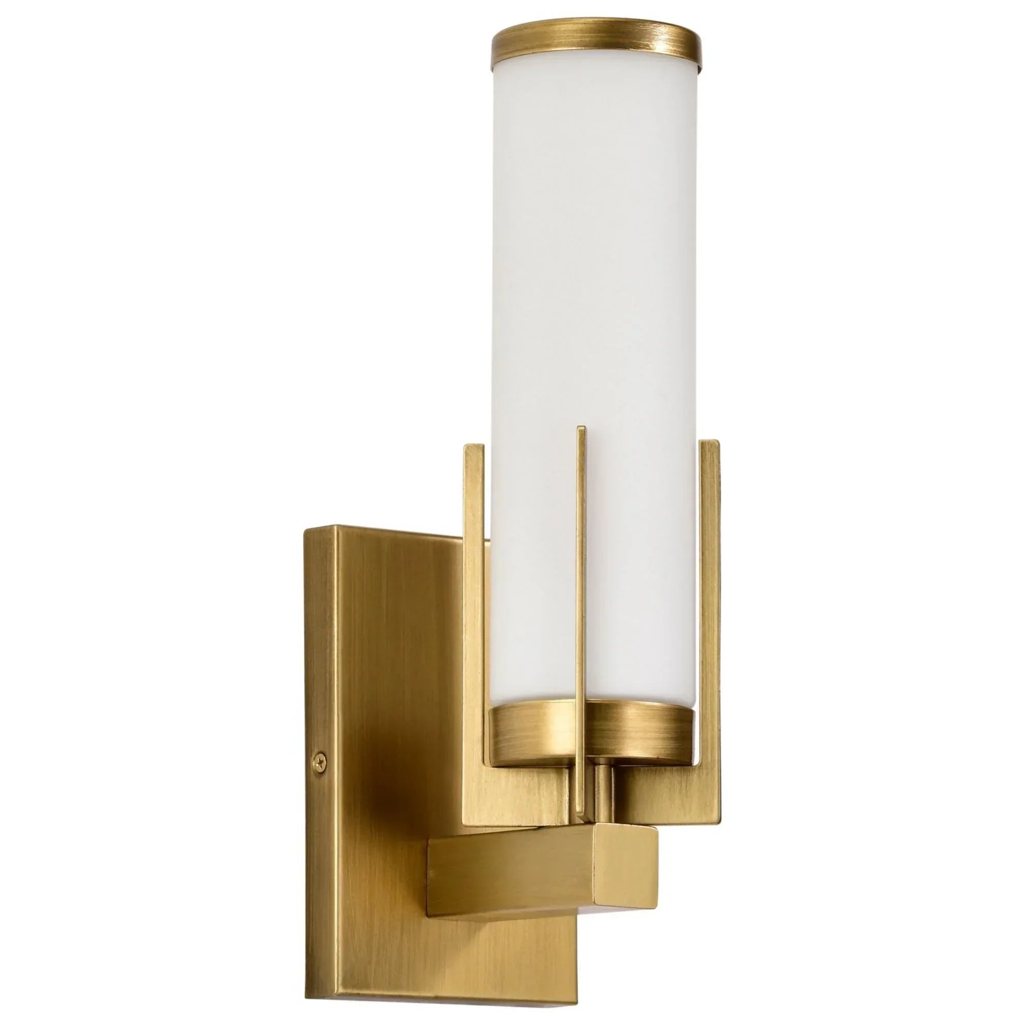 Roselle 14" 1 Light Bathroom Vanity Light, White Glass - Bees Lighting