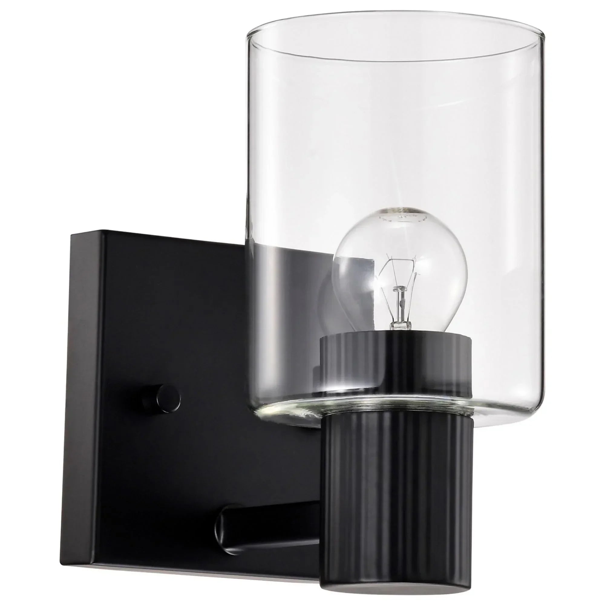 Clarksville Vanity Light, Matte Black Finish, Clear Glass - Bees Lighting