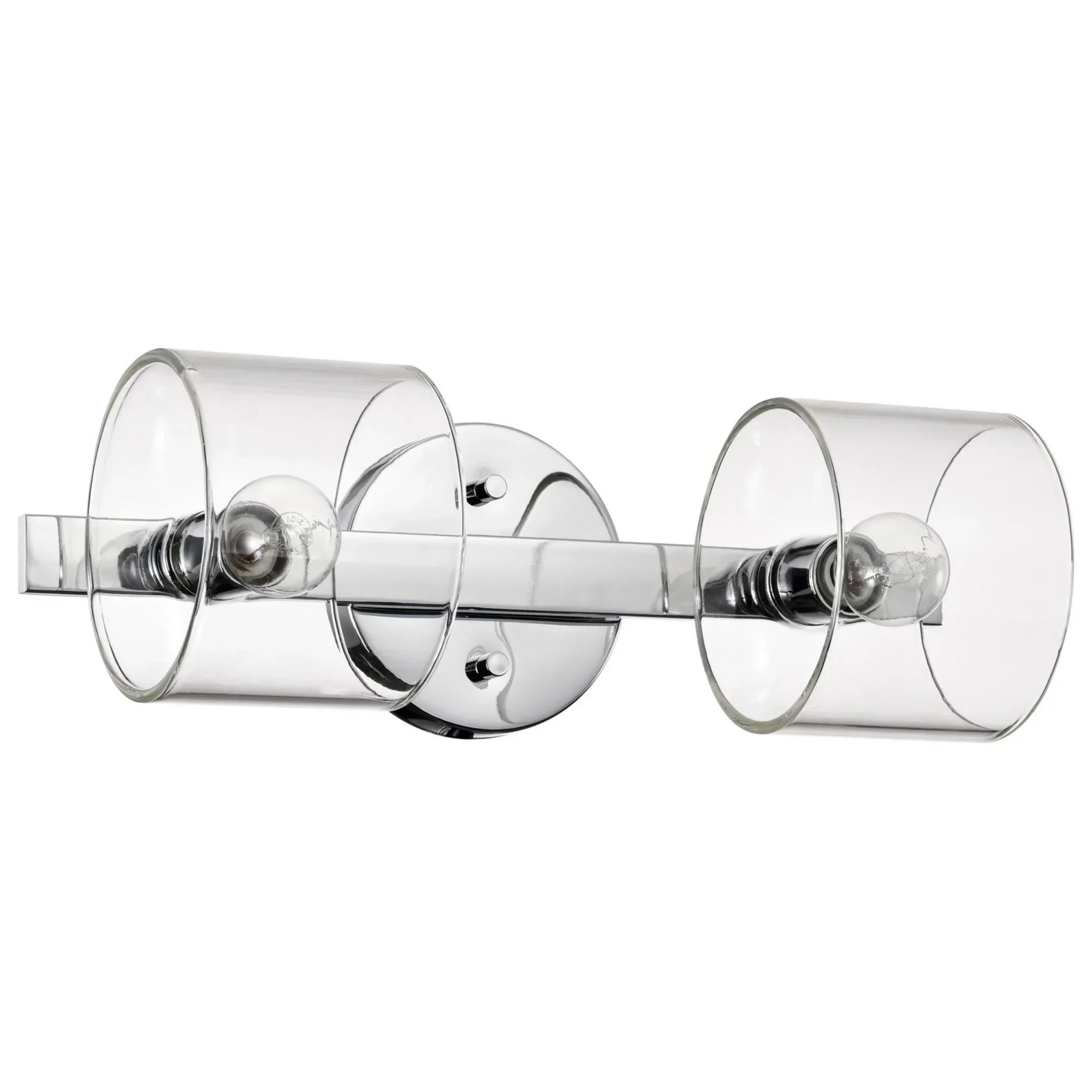 Marlowe Bathroom Vanity Light, Polished Nickel Finish, Clear Glass - Bees Lighting