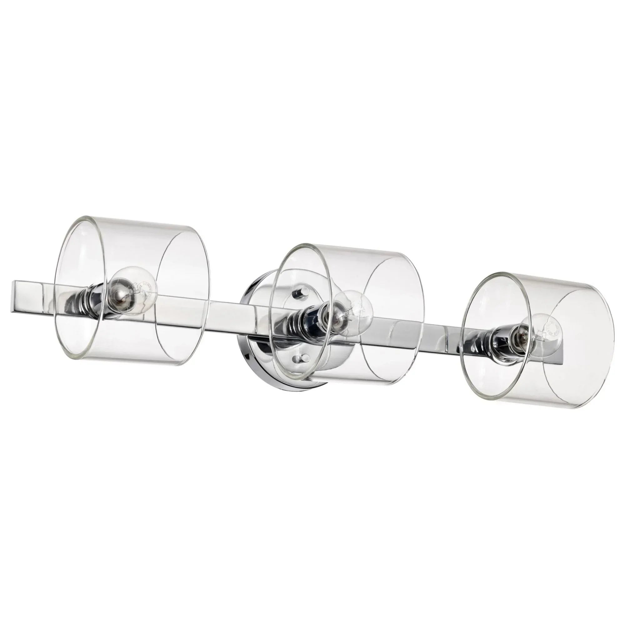 Marlowe Bathroom Vanity Light, Polished Nickel Finish, Clear Glass - Bees Lighting