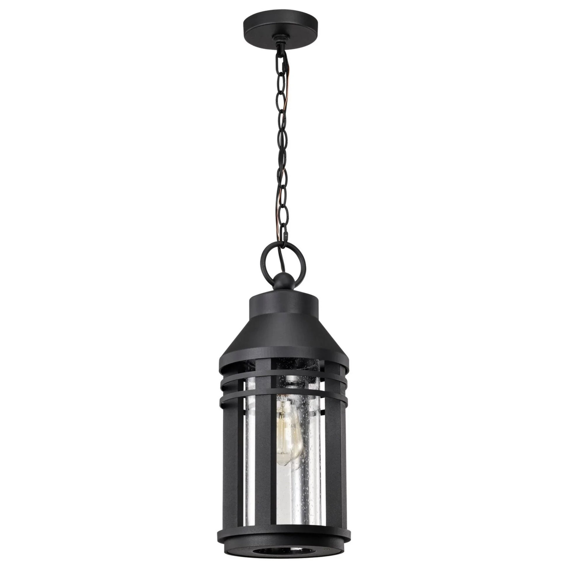 Wilton 20" Outdoor Hanging Light, Matte Black Finish - Bees Lighting