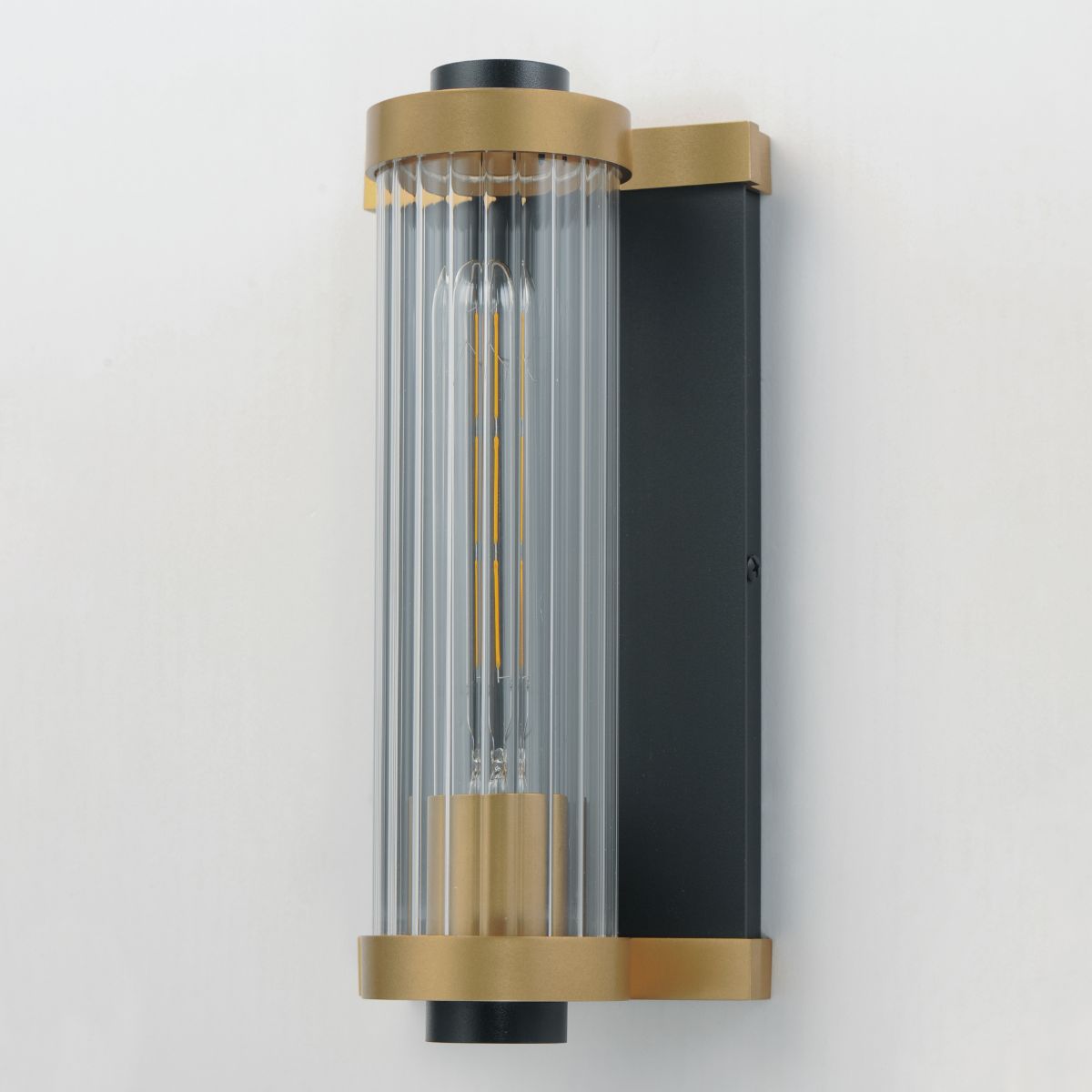 Opulent 11 in. Outdoor Wall Sconce, Black|Antique Brass - Bees Lighting