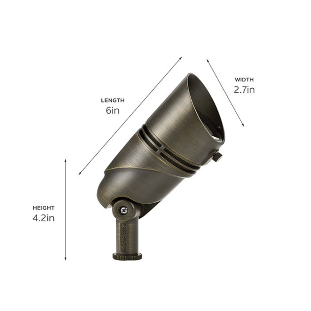 12V Landscape Accent Spot Light 35 Degree 3000K Textured Architectural Bronze - Bees Lighting