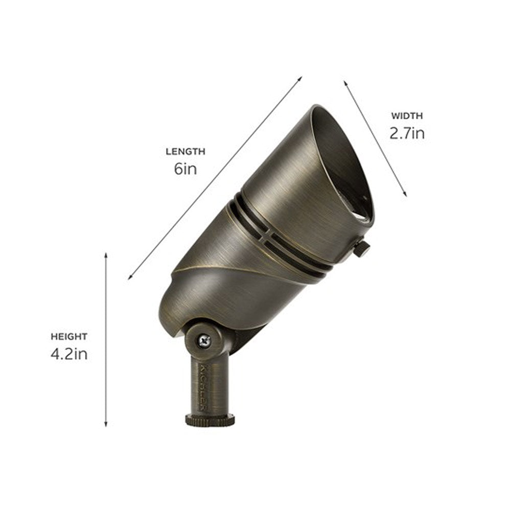 12V Landscape Accent Spot Light 35 Degree 2700K Centennial Brass - Bees Lighting