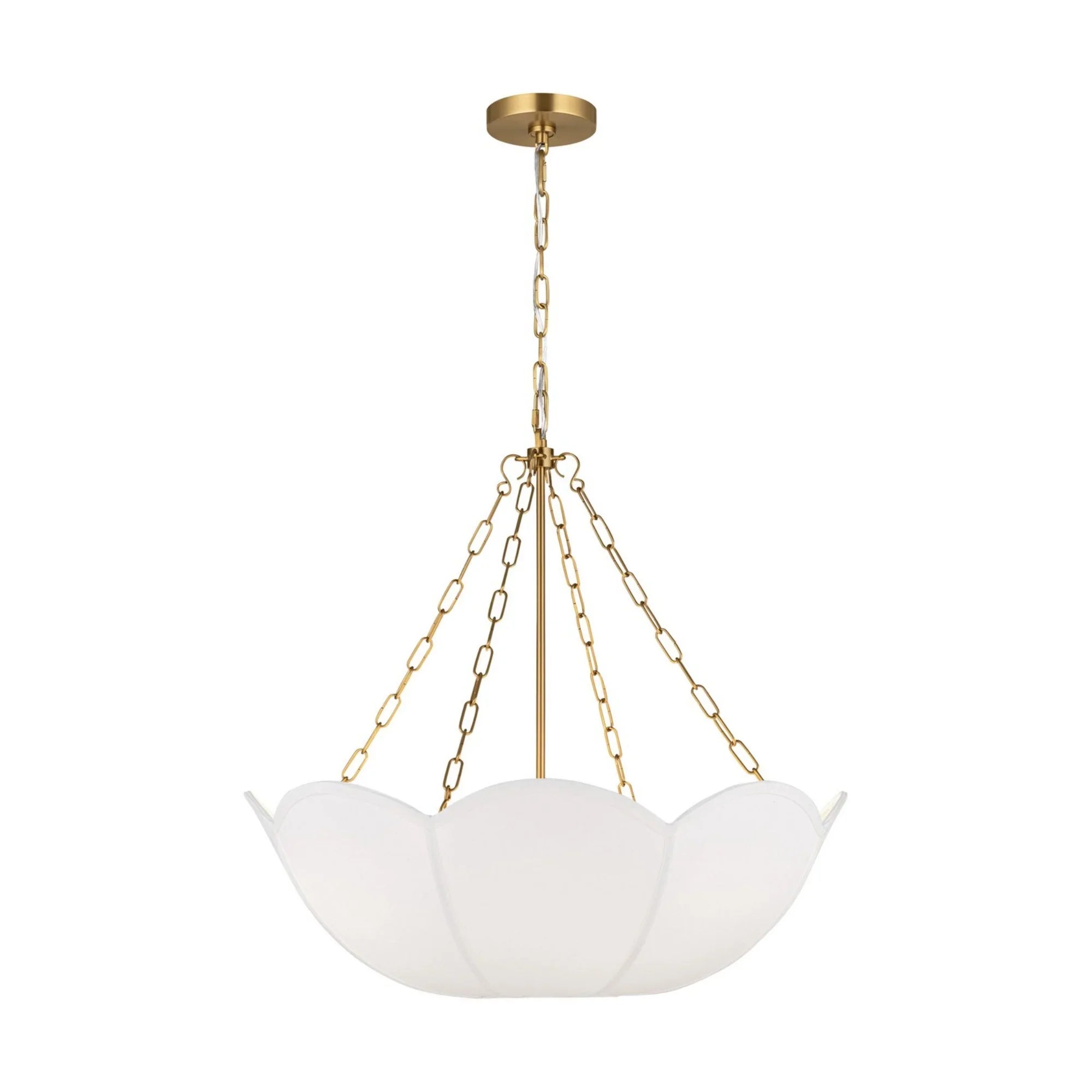 Stassi 24" 3-Light Small Chandelier, Burnished Brass Finish - Bees Lighting