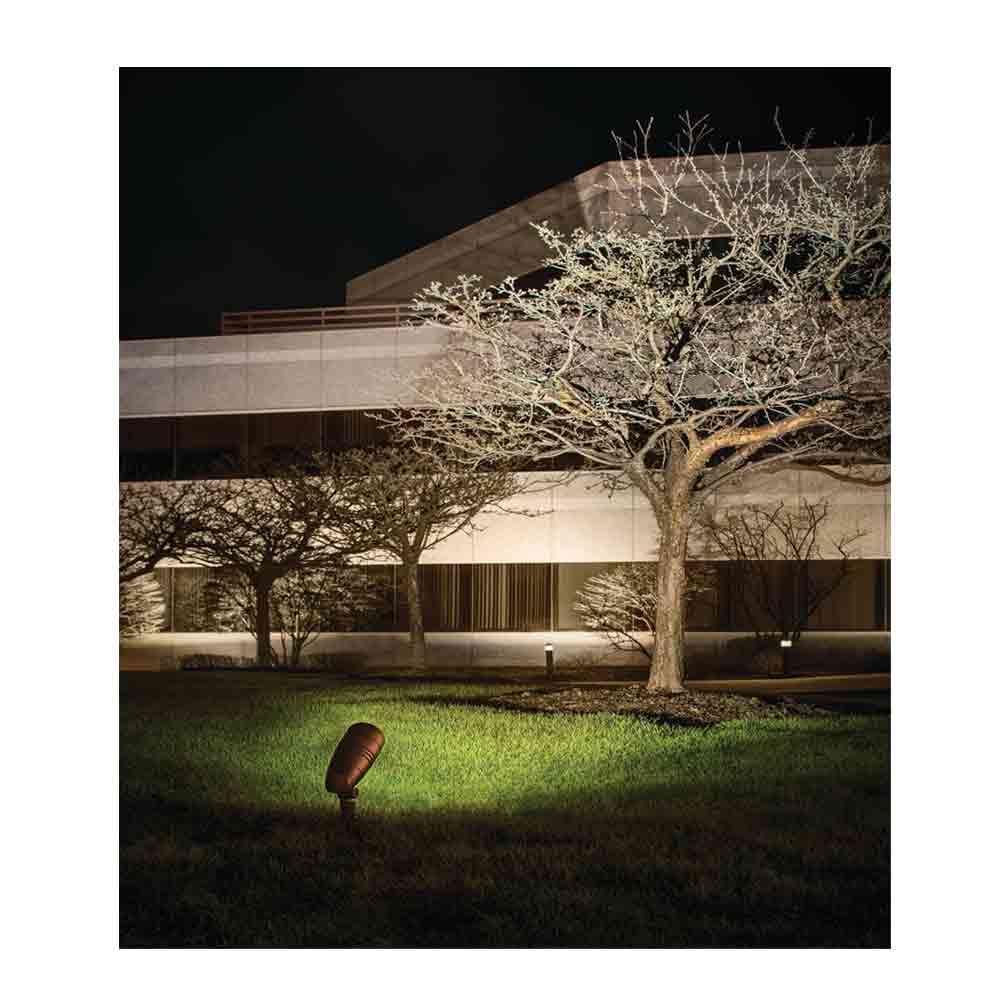 120V LED Integrated Spot Light, 3000K, 15 Degree, Textured Architectural Bronze - Bees Lighting