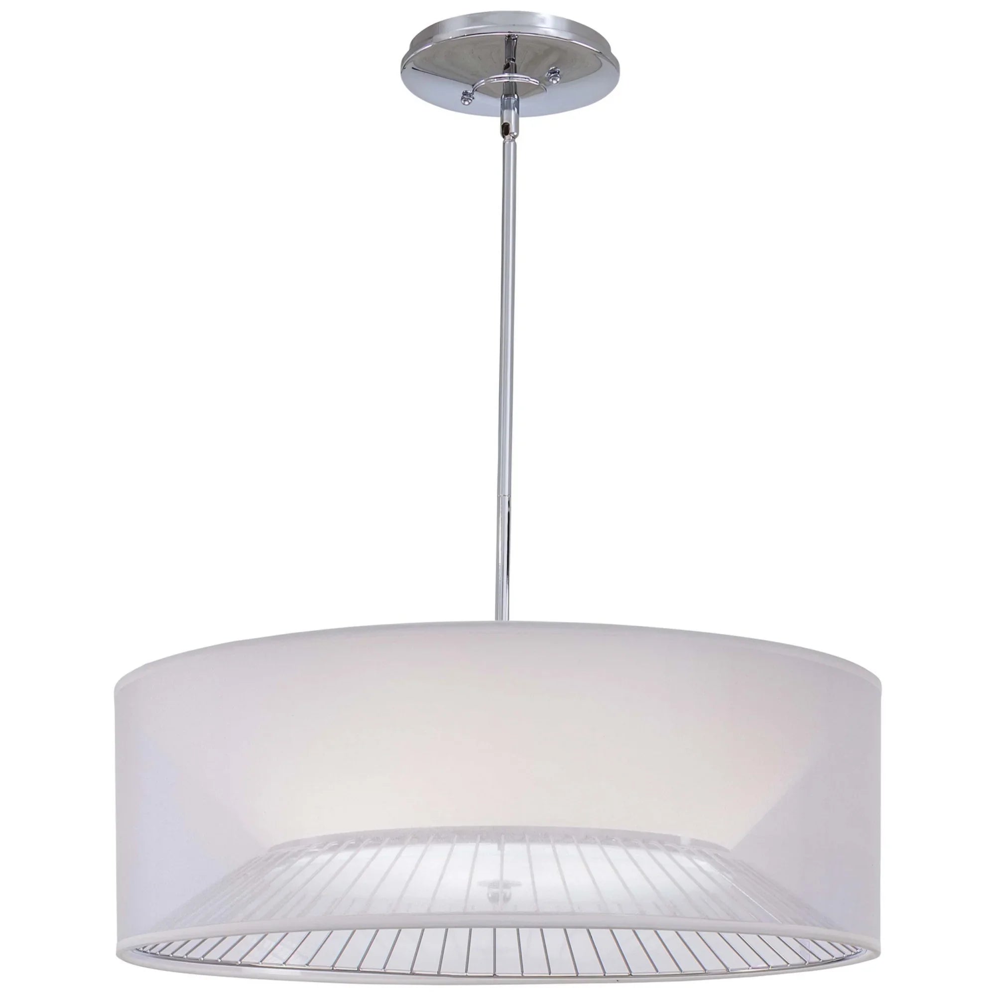 Bridge 25" 3-Light Pendant, Chrome Finish - Bees Lighting