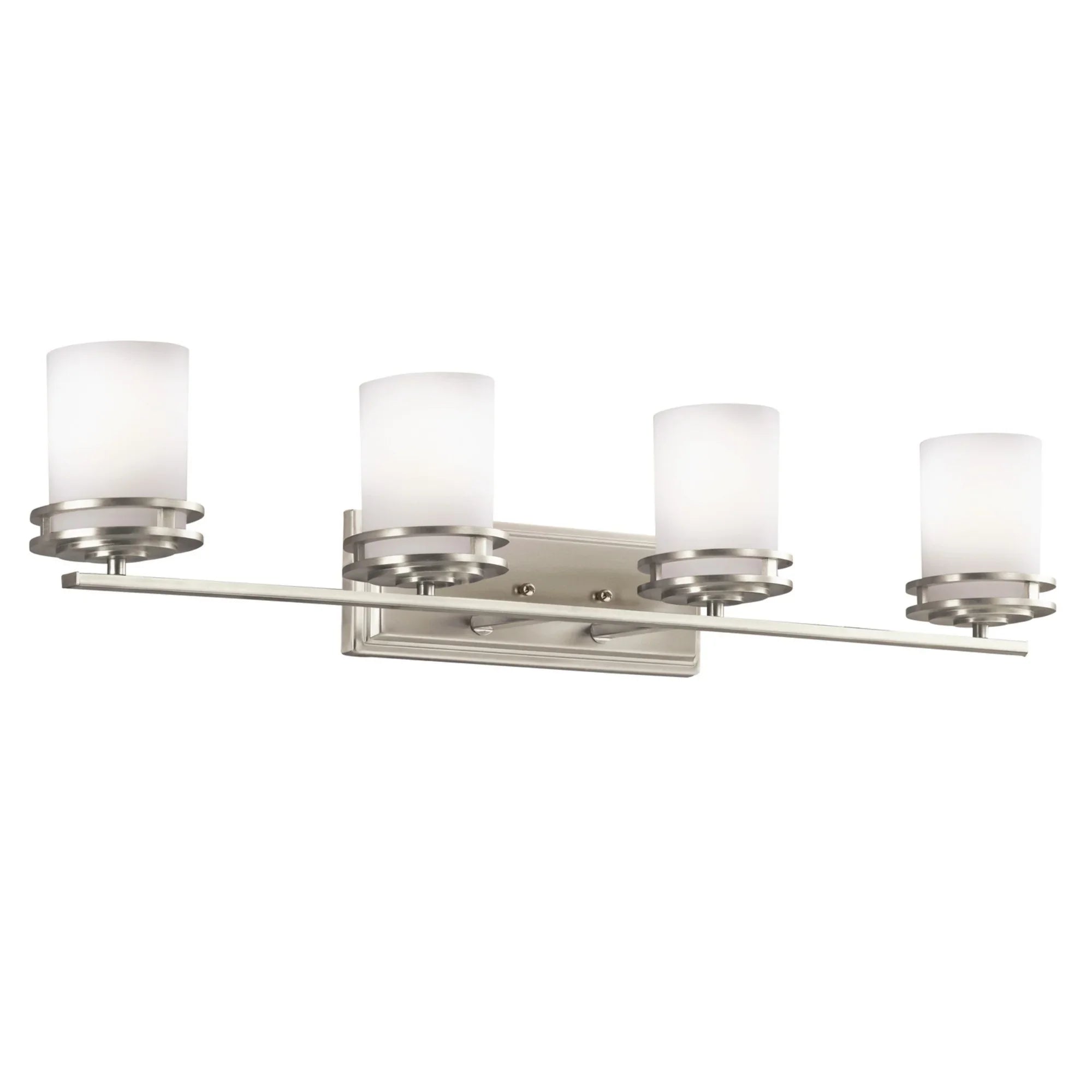Hendrik 34" 4-Light Bath Vanity Light, Brushed Nickel Finish - Bees Lighting