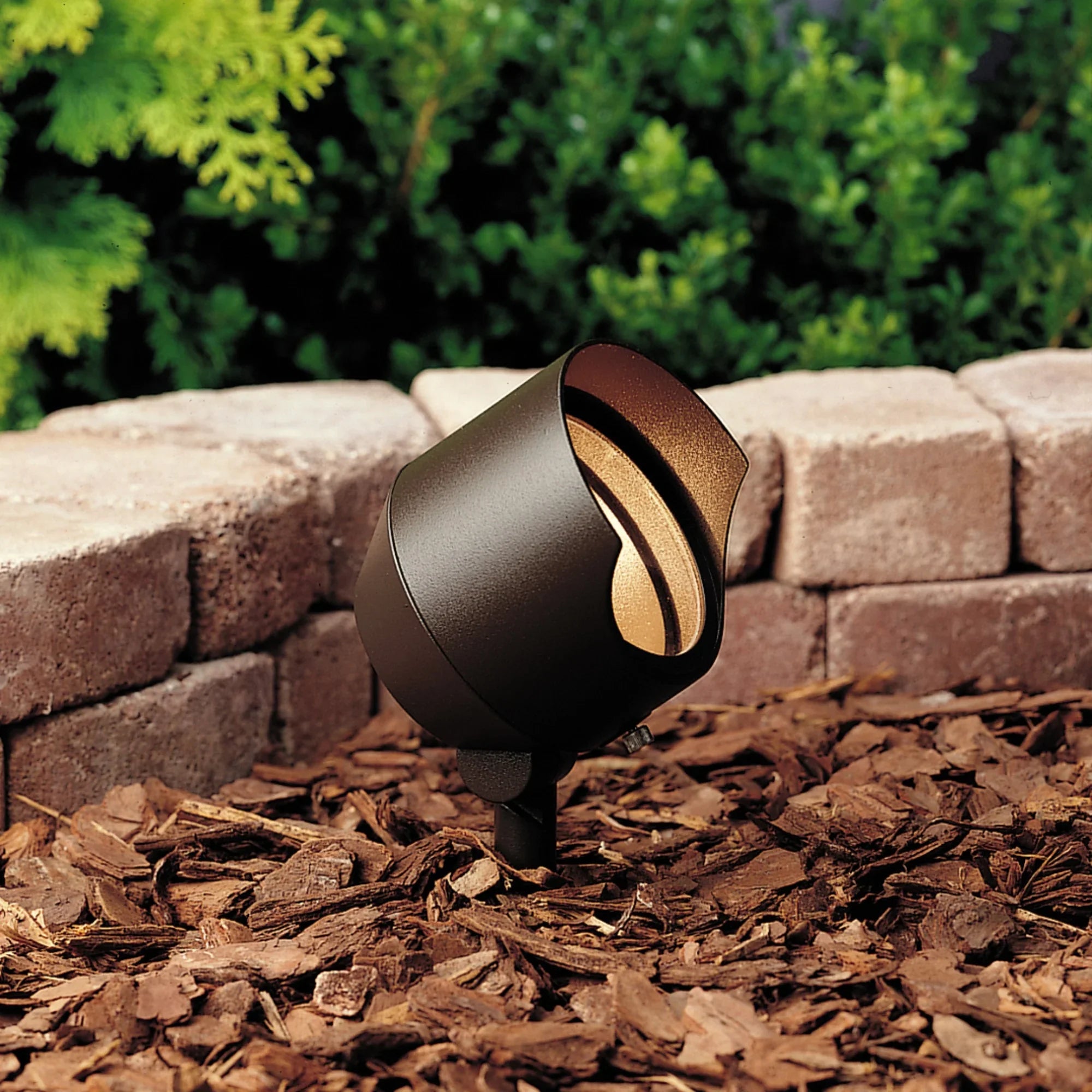 Large 4" Accent Flood Light, Textured Architectural Bronze - Bees Lighting