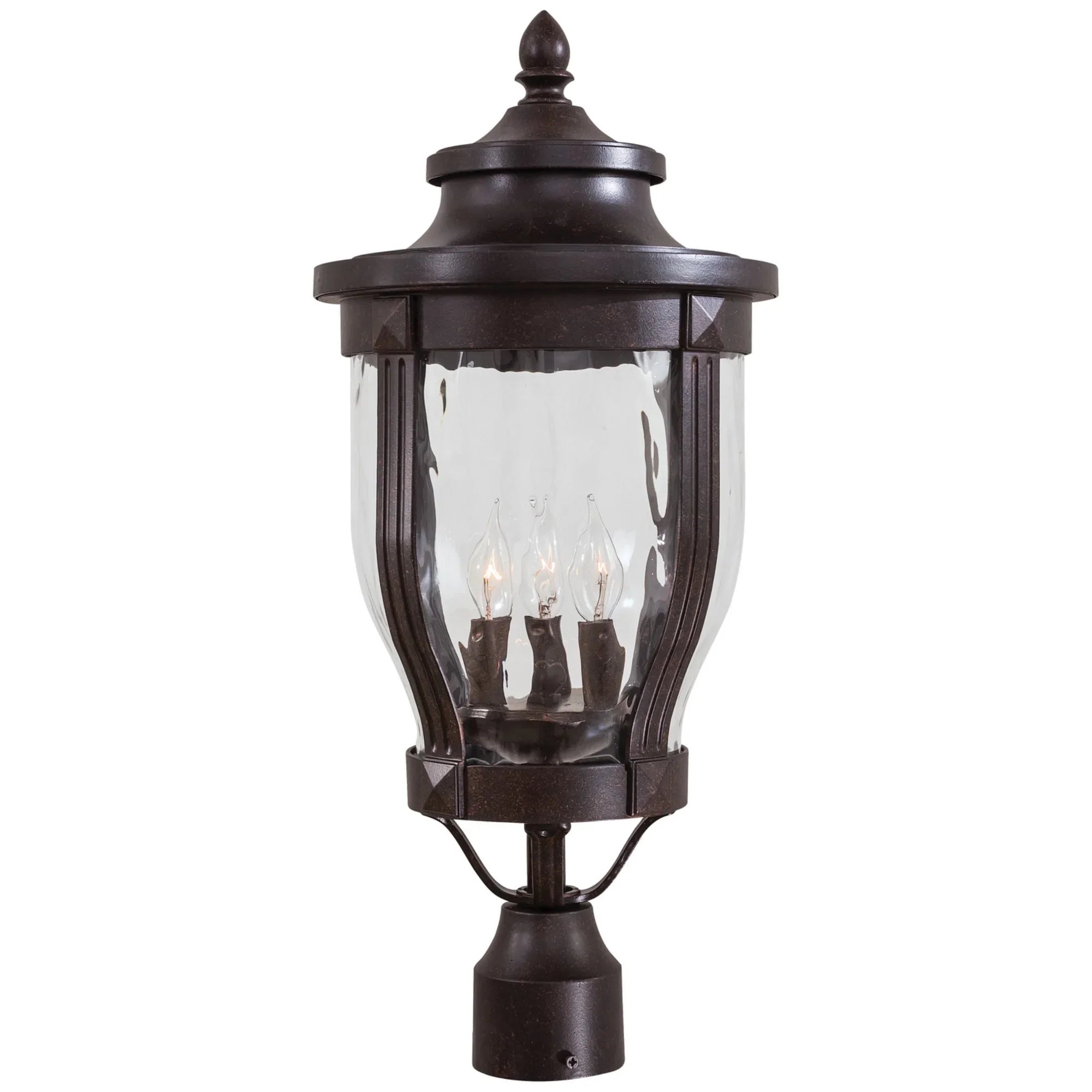 Merrimack 23" 3-Light Outdoor Post Mount, Corona Bronze Finish - Bees Lighting