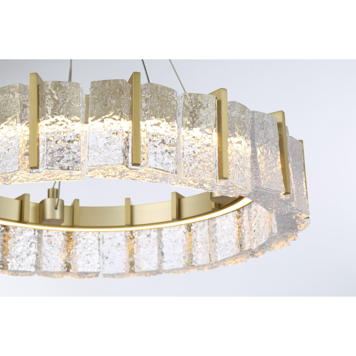 Servyn 20" 1 Light LED Semi-Flush Mount Brass Finish - Bees Lighting