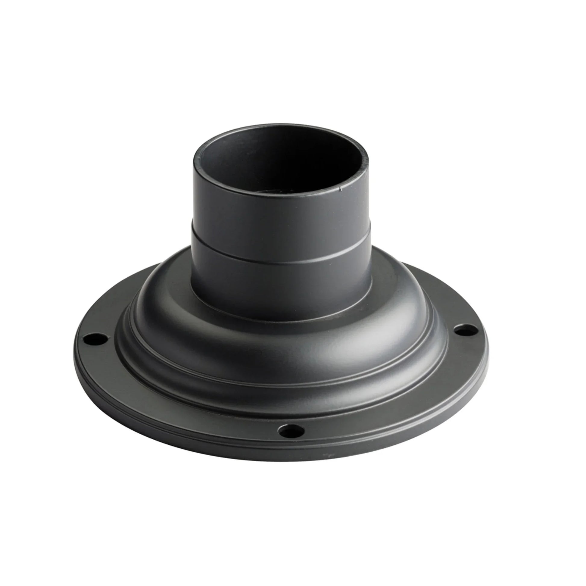 7 In. Aluminum Pier Mount Base Black finish - Bees Lighting