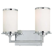 Glass Note 17" 2-Light Bath Vanity, Chrome Finish - Bees Lighting