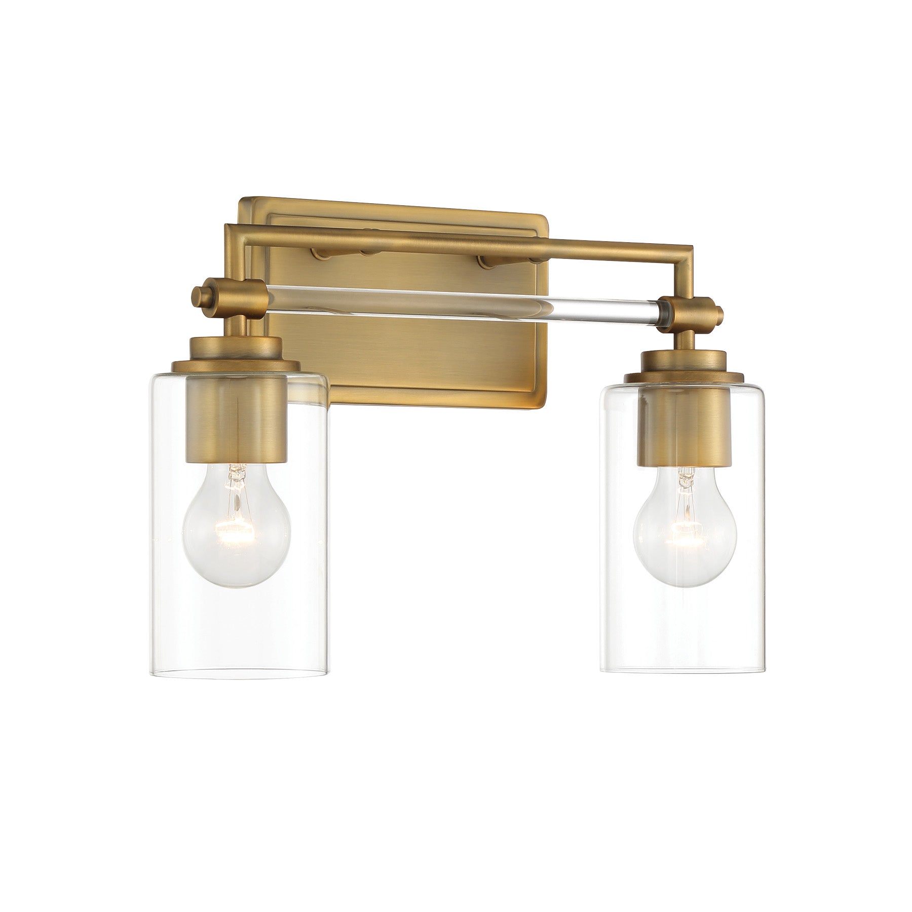 Binsley 16" 2 Lights Vanity Light Brass Finish - Bees Lighting