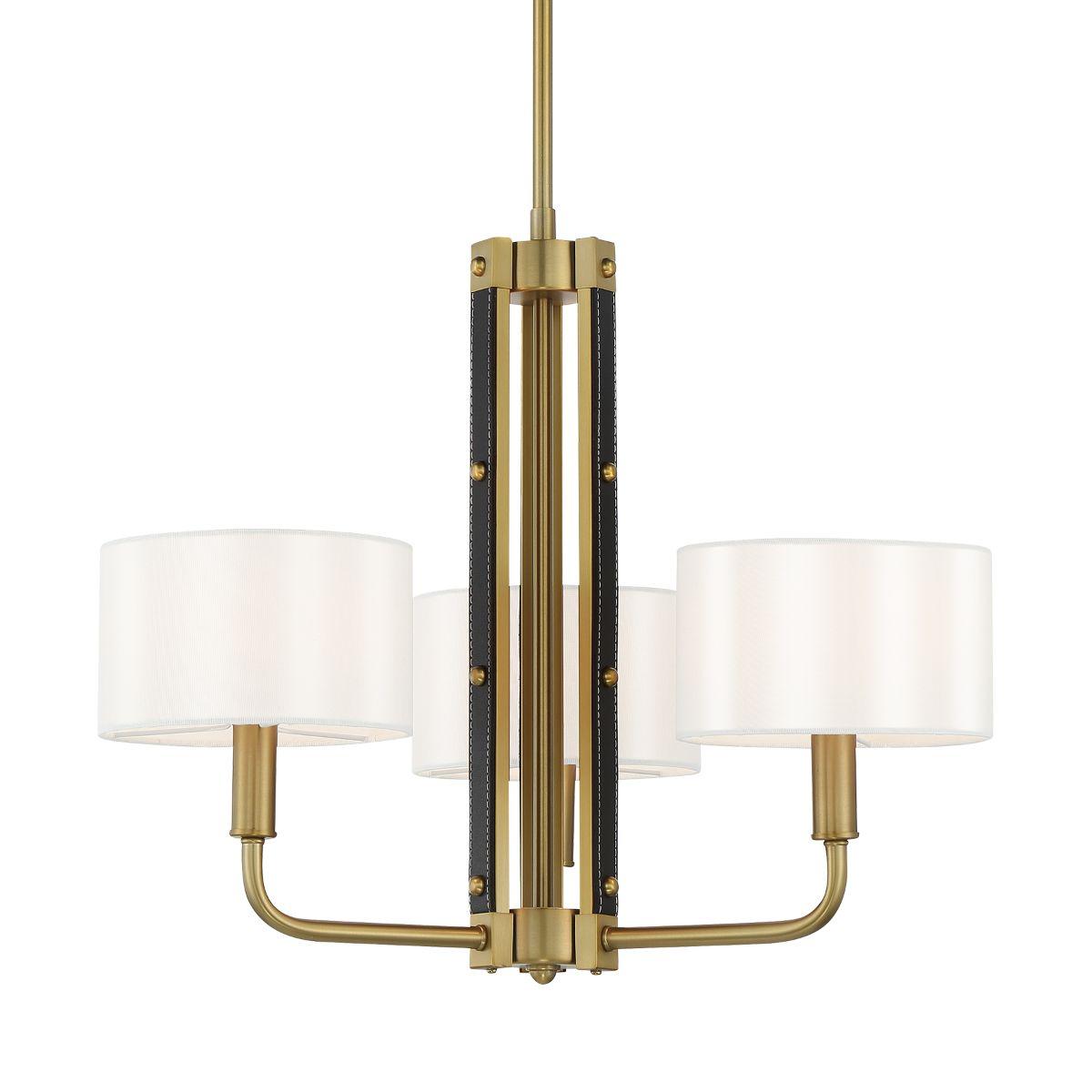 Chelsea 22 In. 3 Lights Chandelier Brass Finish - Bees Lighting