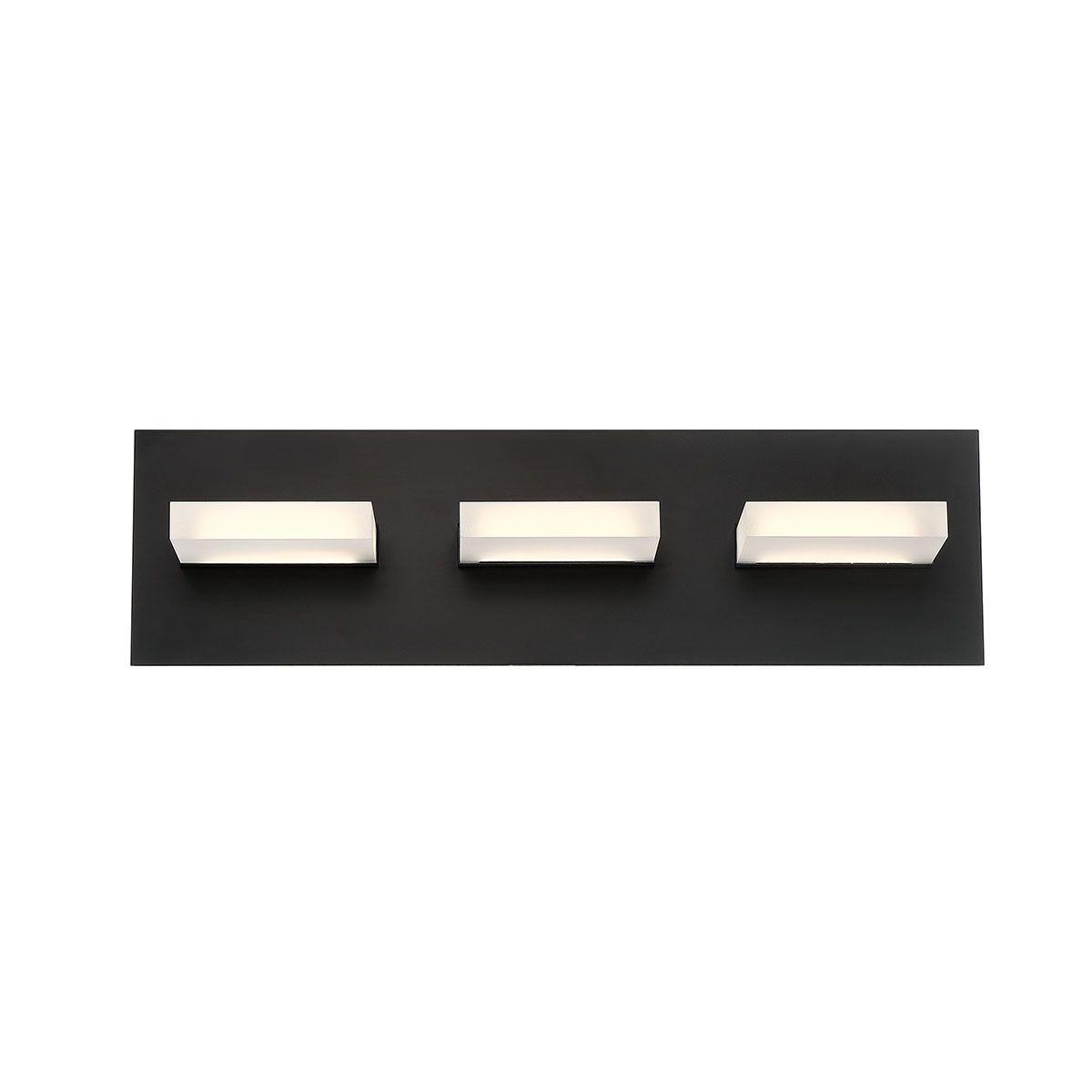 Olson 18 in. 3 lights LED Wall Light Black finish - Bees Lighting