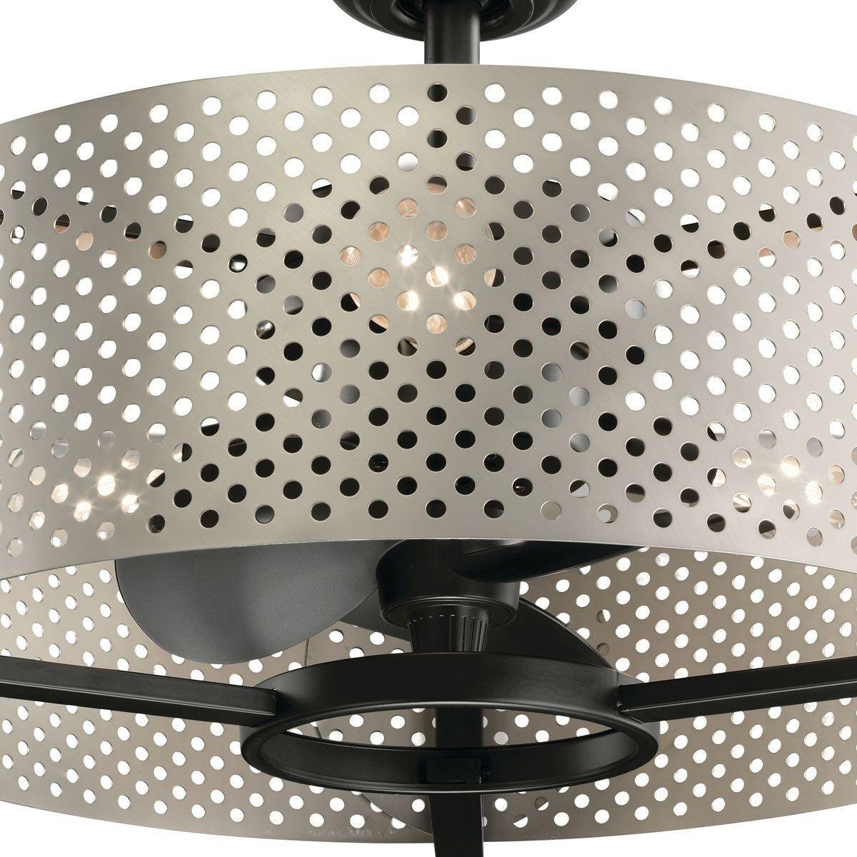 Eyrie 23 Inch Modern Chandelier Ceiling Fan With Light, Wall Control Included - Bees Lighting